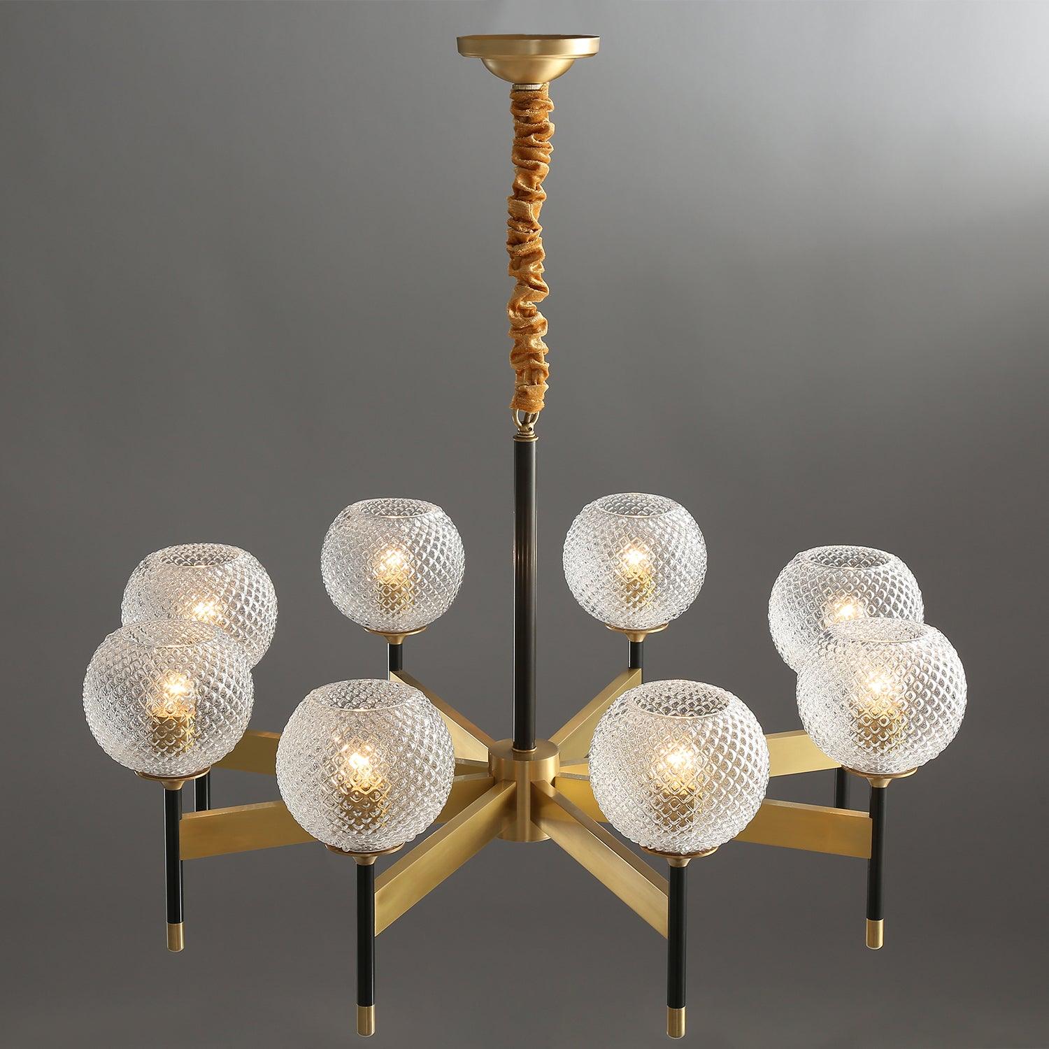 Glint Modern Brass Chandelier-Neutral Decor