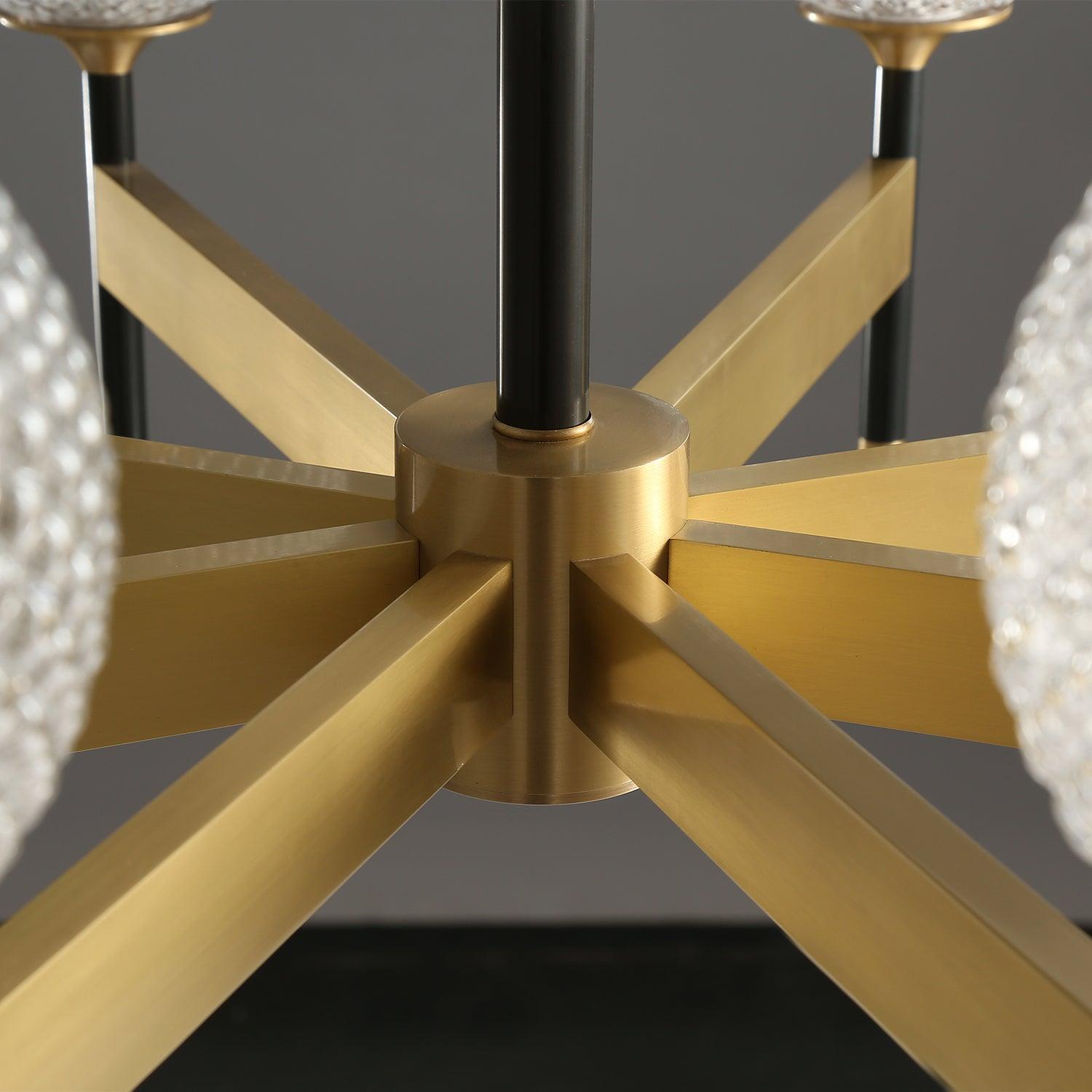 Glint Modern Brass Chandelier-Neutral Decor
