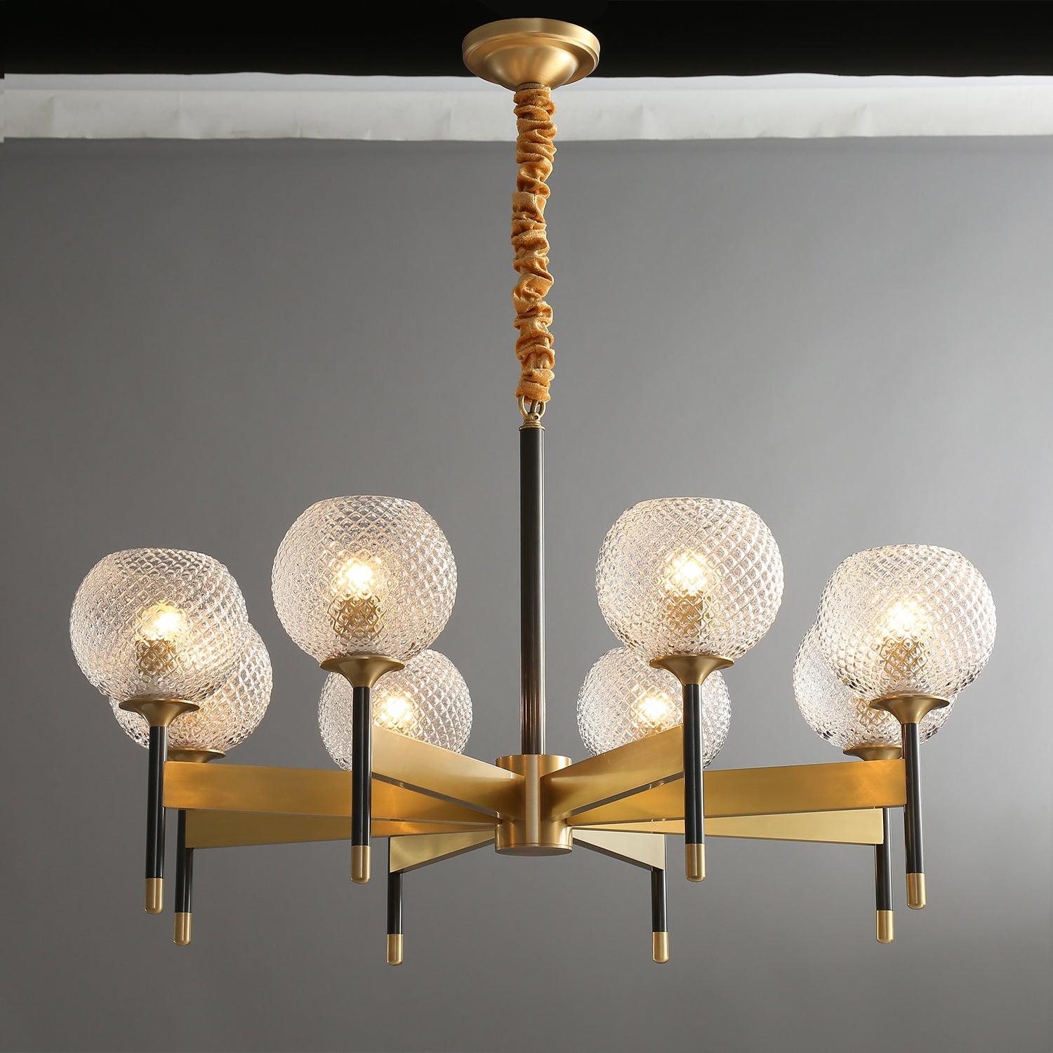 Glint Modern Brass Chandelier-Neutral Decor