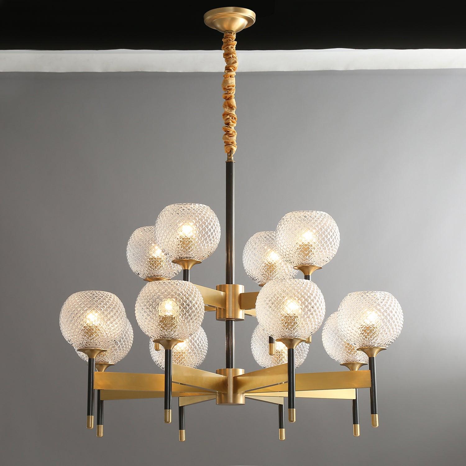Glint Modern Brass Chandelier-Neutral Decor