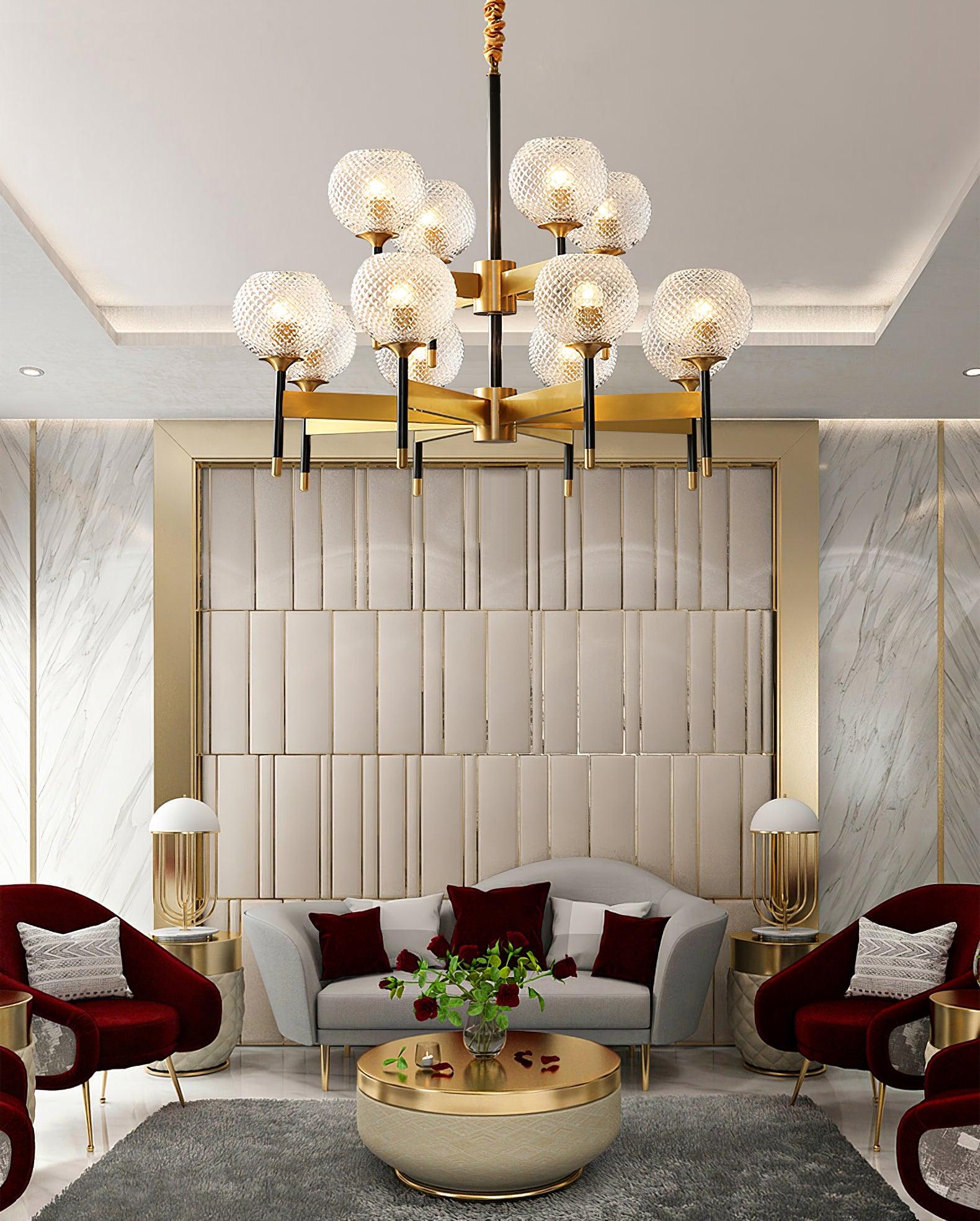 Glint Modern Brass Chandelier-Neutral Decor