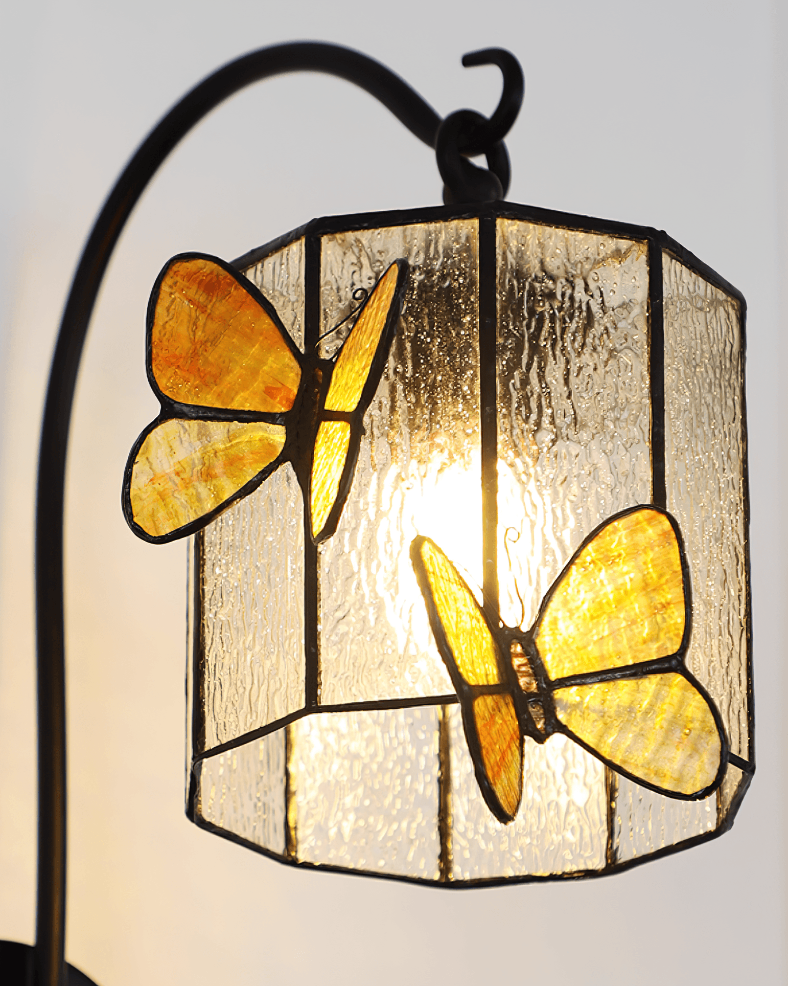 Tiffany Wall Lamp  Glass Butterfly Art