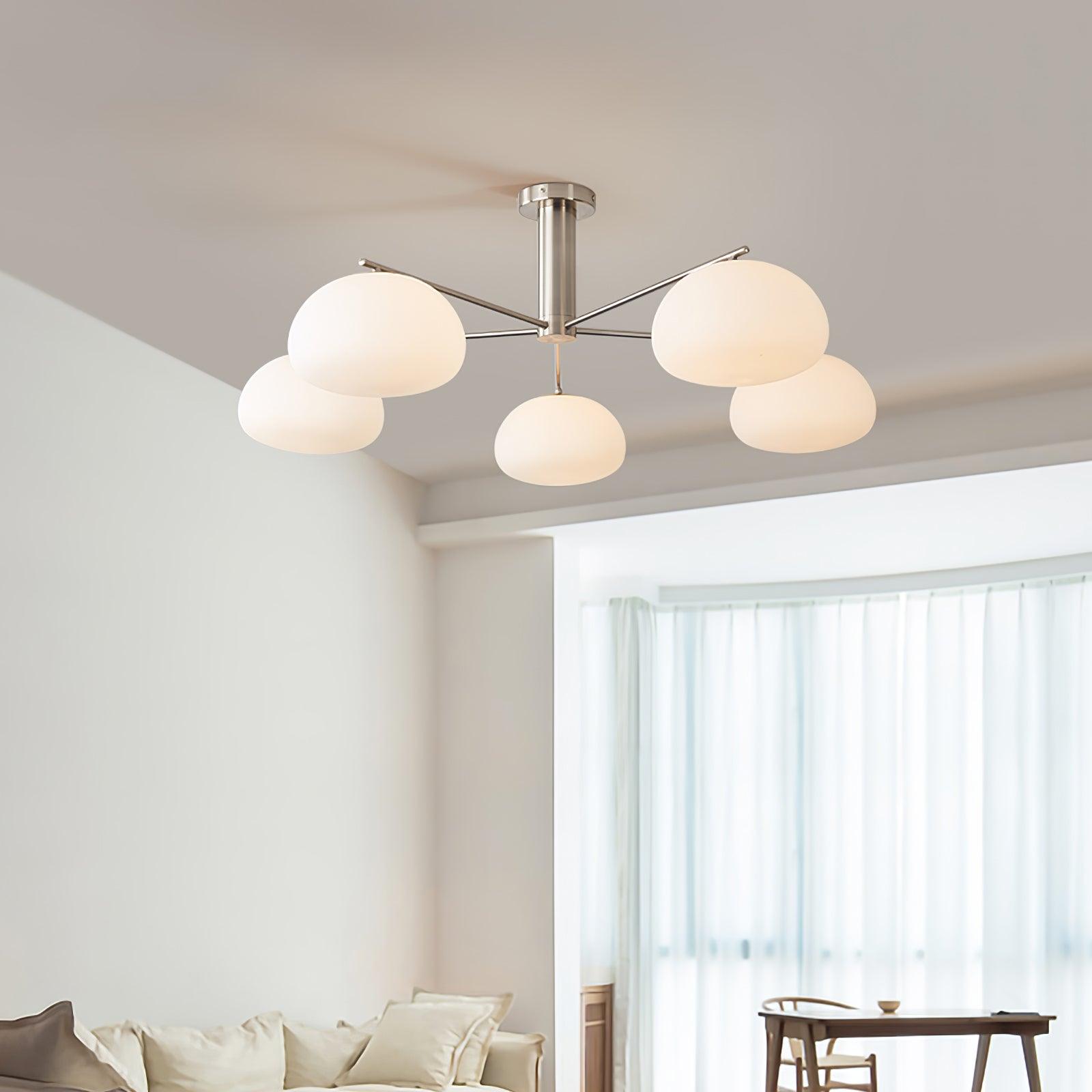 Lunara Luxe Glass Chandelier-Neutral Decor