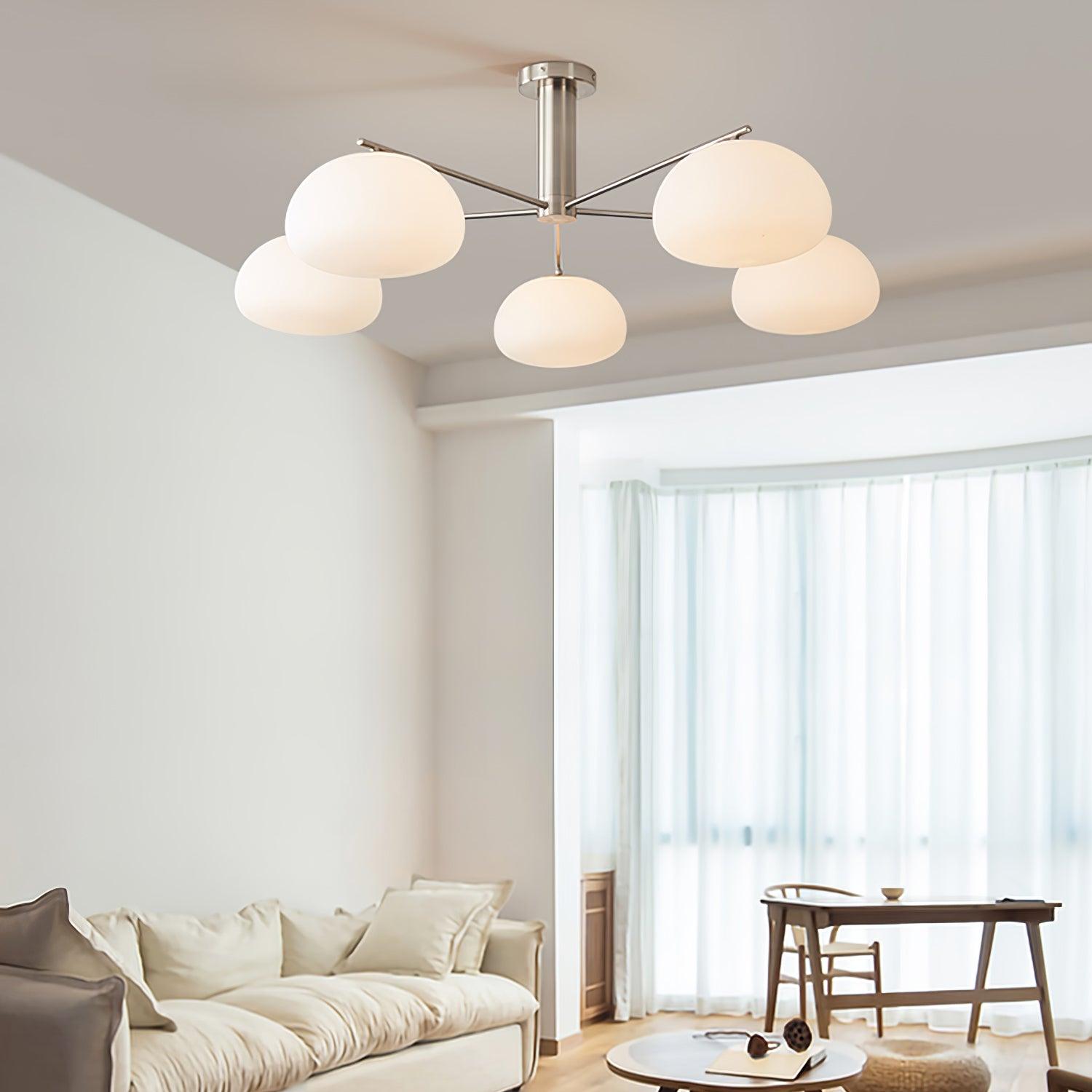Lunara Luxe Glass Chandelier-Neutral Decor