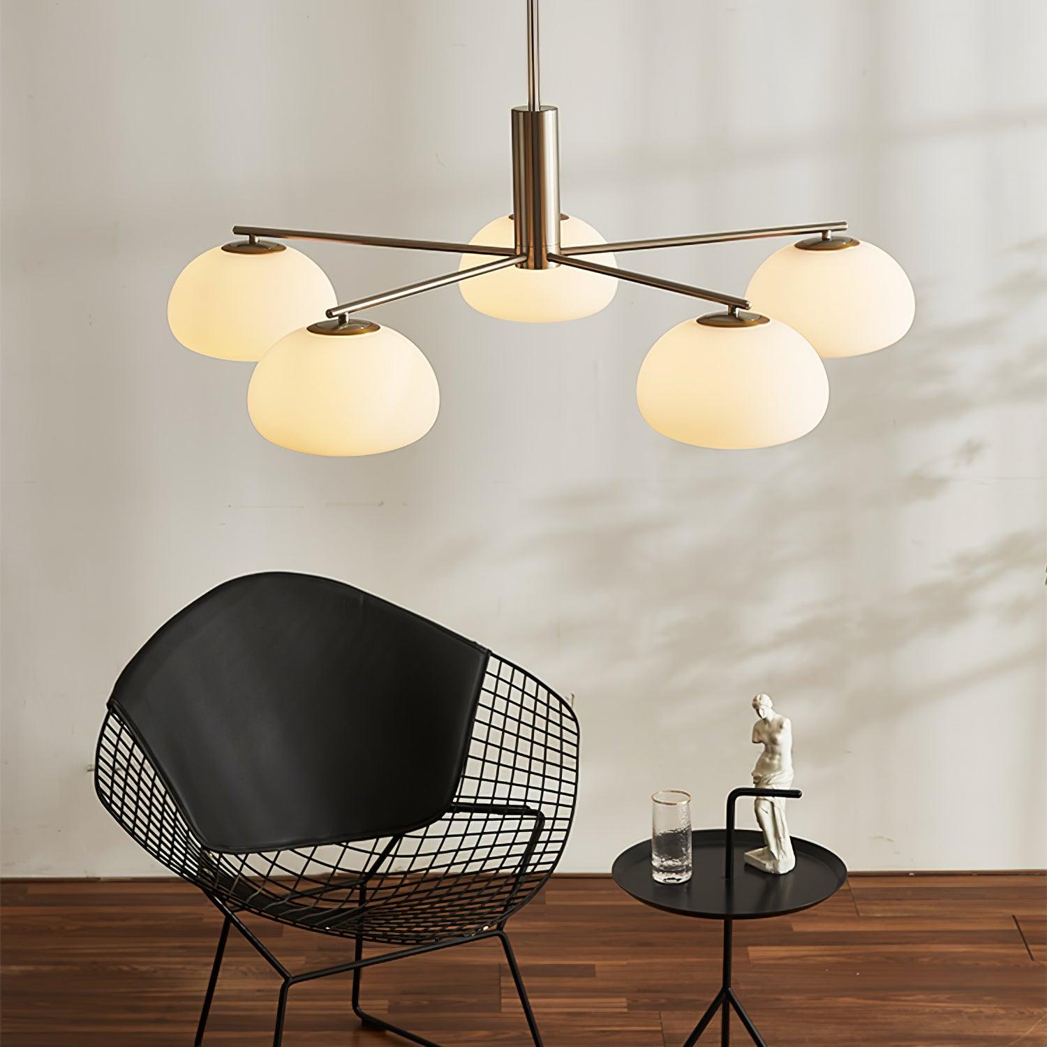Lunara Luxe Glass Chandelier-Neutral Decor