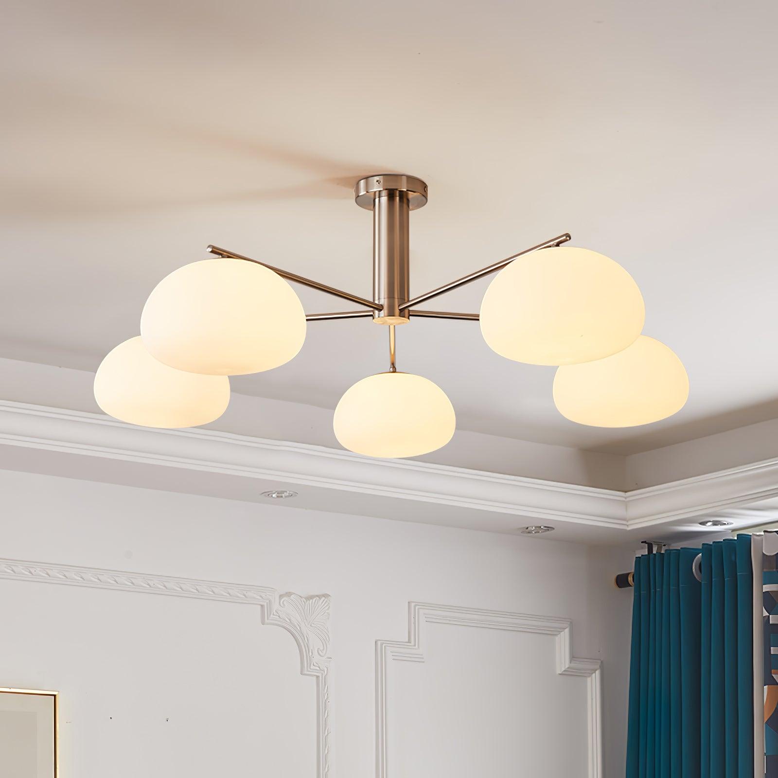 Lunara Luxe Glass Chandelier-Neutral Decor