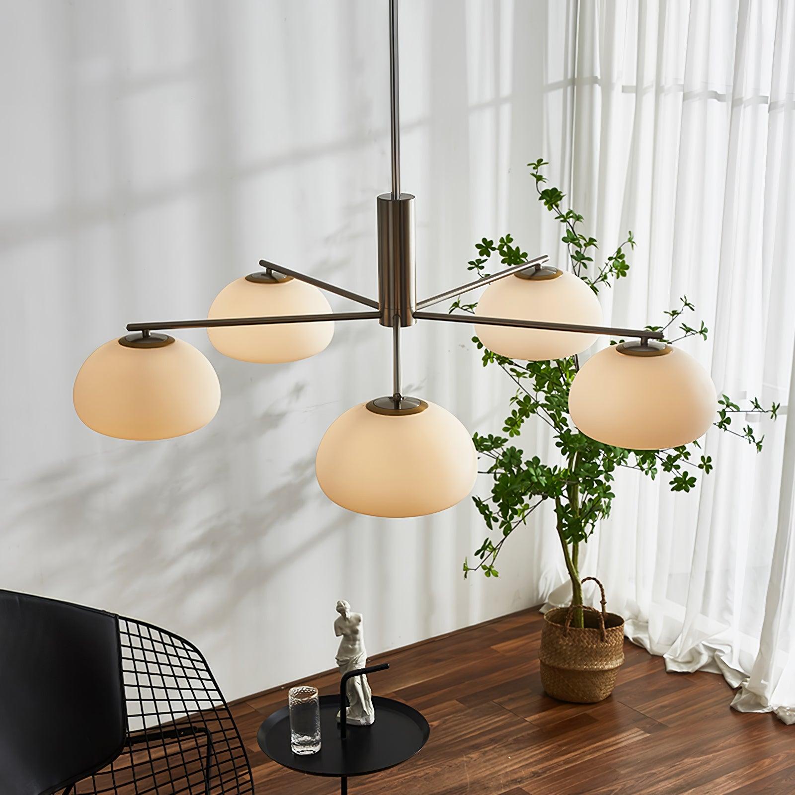 Lunara Luxe Glass Chandelier-Neutral Decor