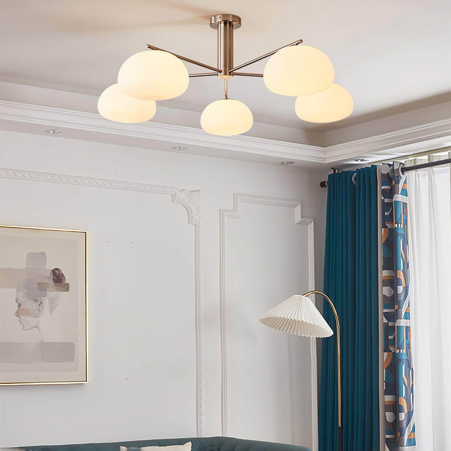 Lunara Luxe Glass Chandelier-Neutral Decor