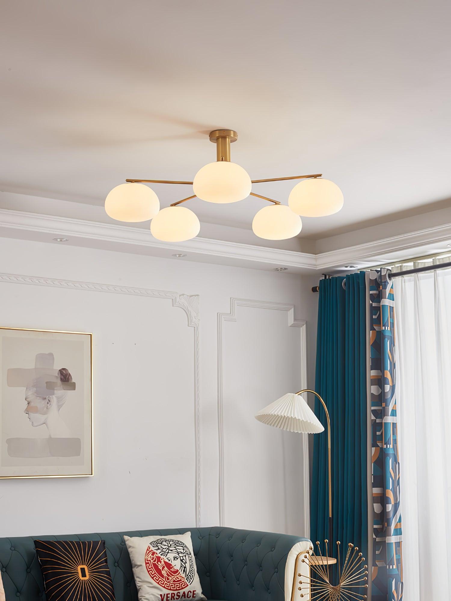 Lunara Luxe Glass Chandelier-Neutral Decor