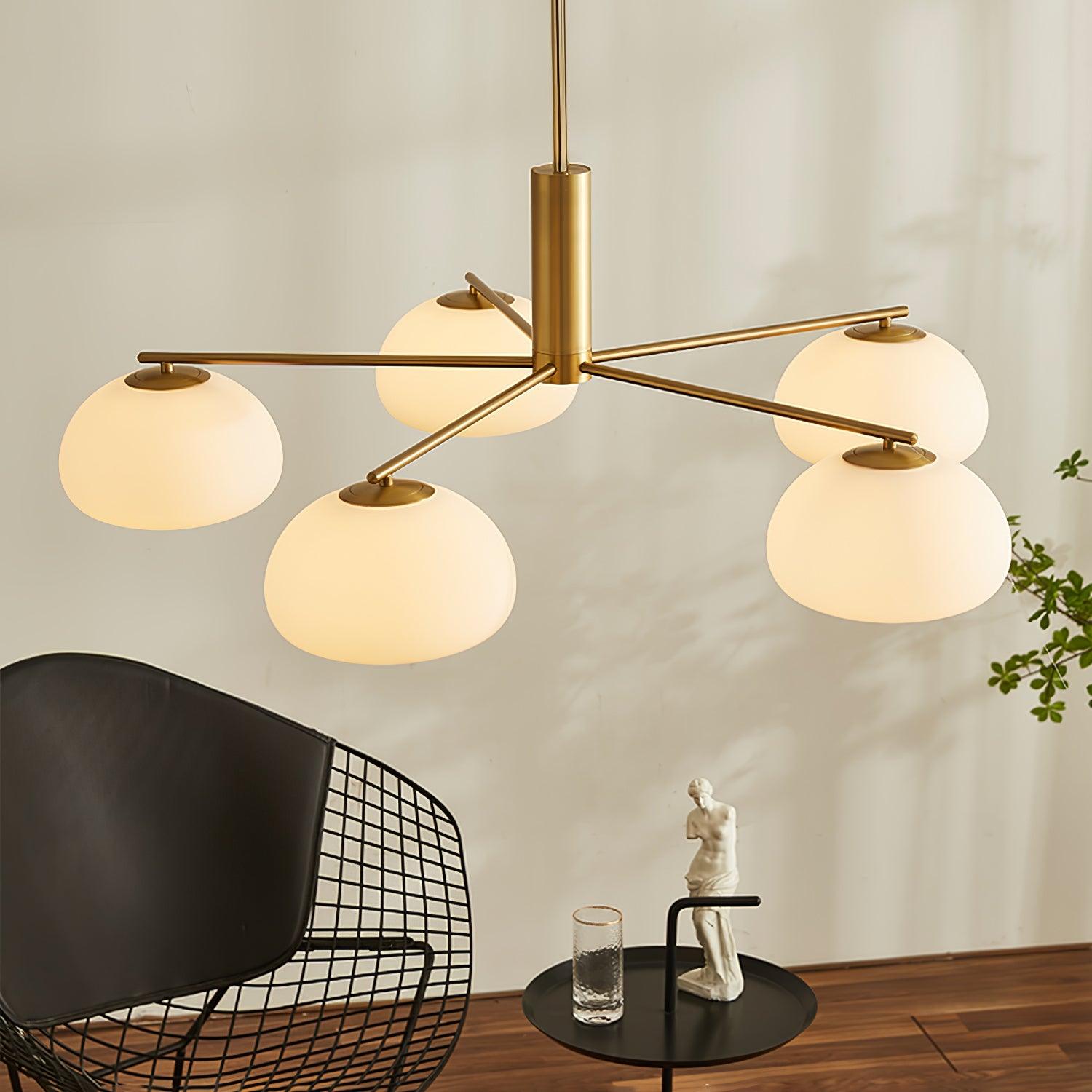 Lunara Luxe Glass Chandelier-Neutral Decor