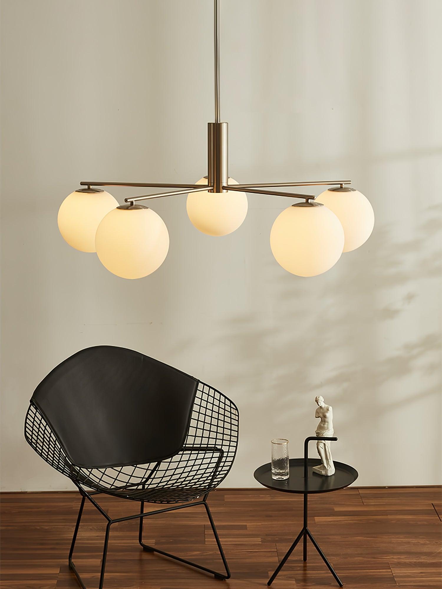 Lunara Luxe Glass Chandelier-Neutral Decor