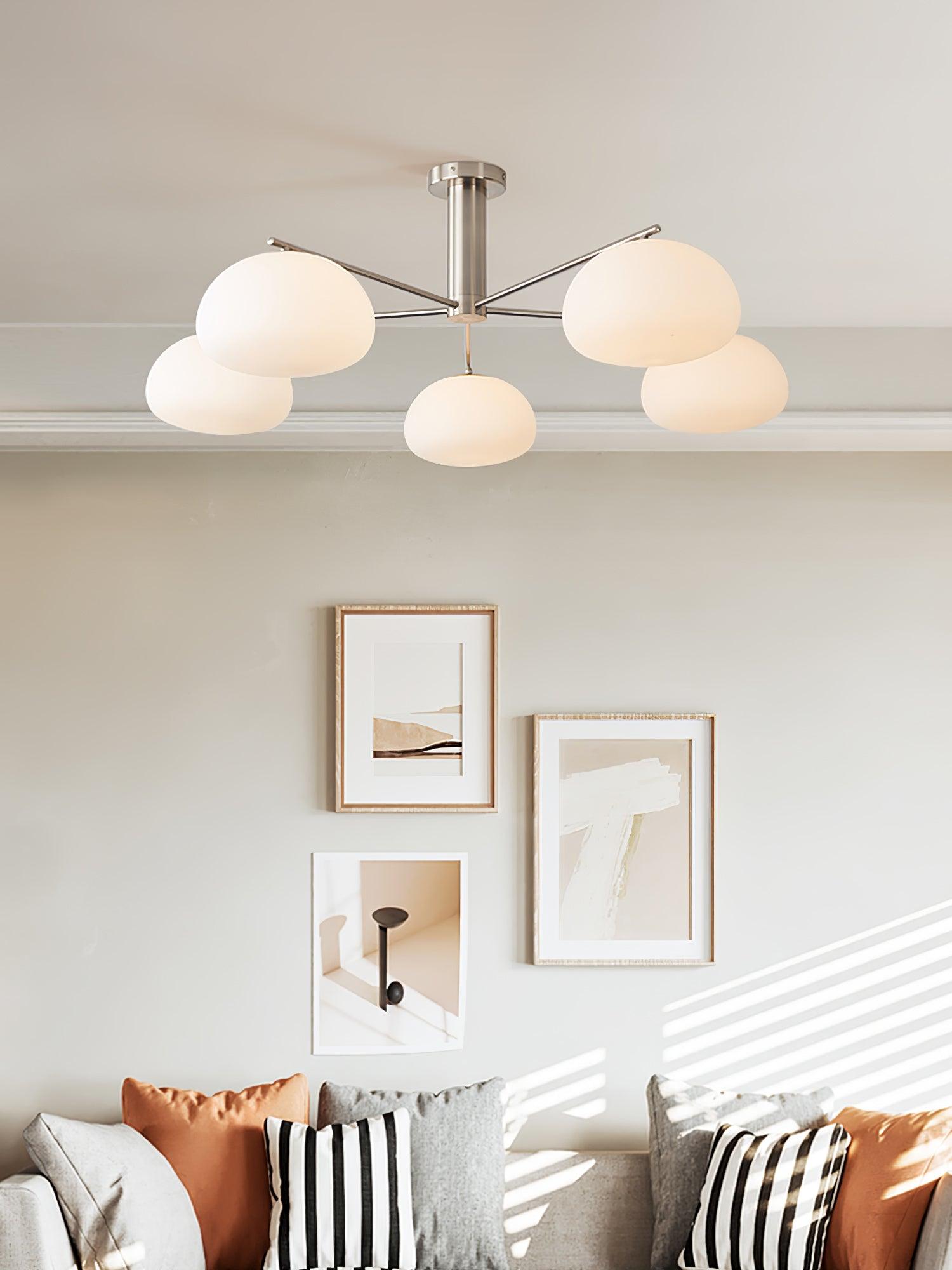 Lunara Luxe Glass Chandelier-Neutral Decor