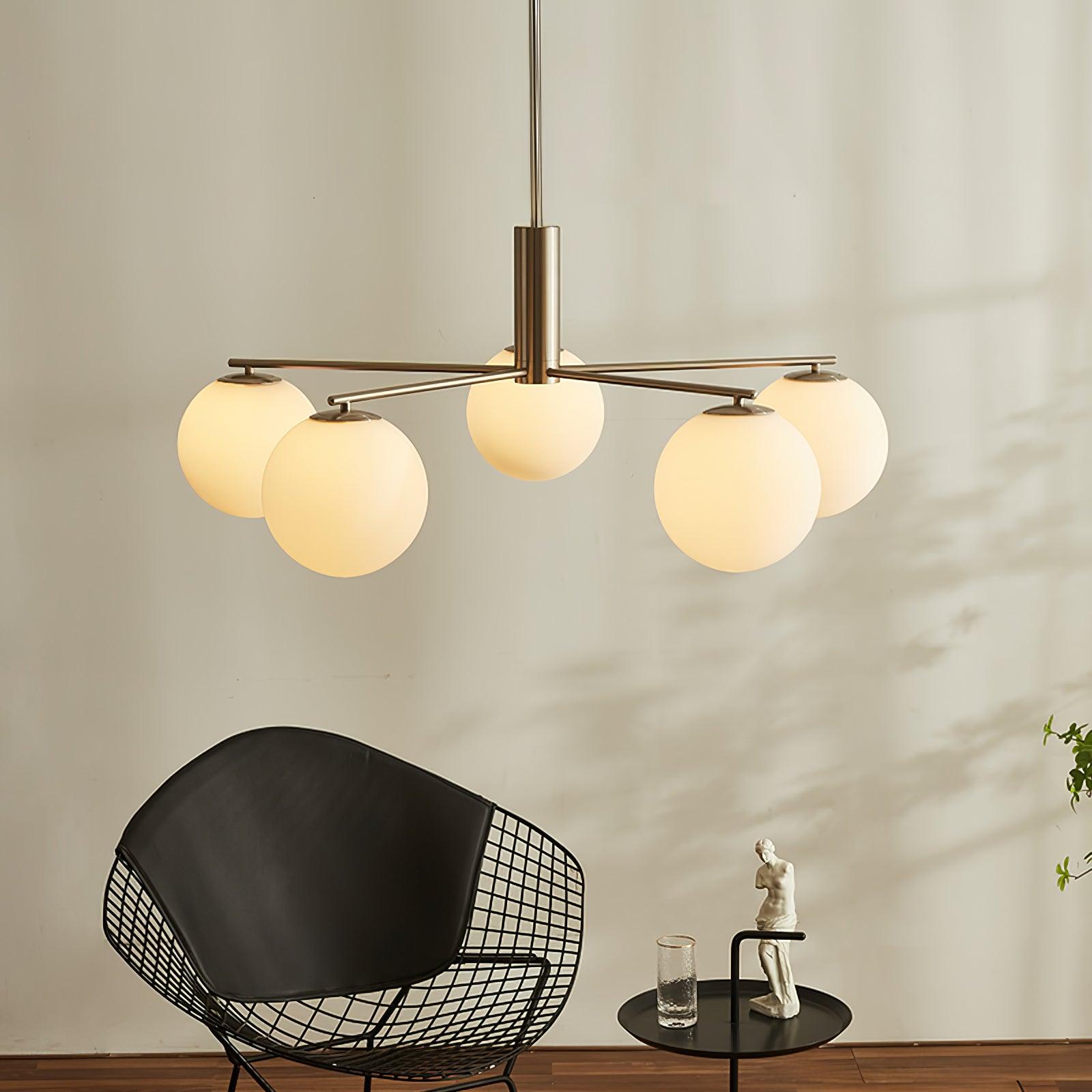Lunara Luxe Glass Chandelier-Neutral Decor