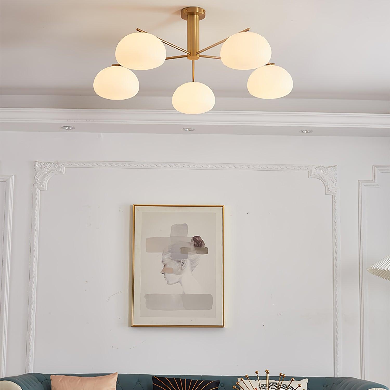 Lunara Luxe Glass Chandelier-Neutral Decor
