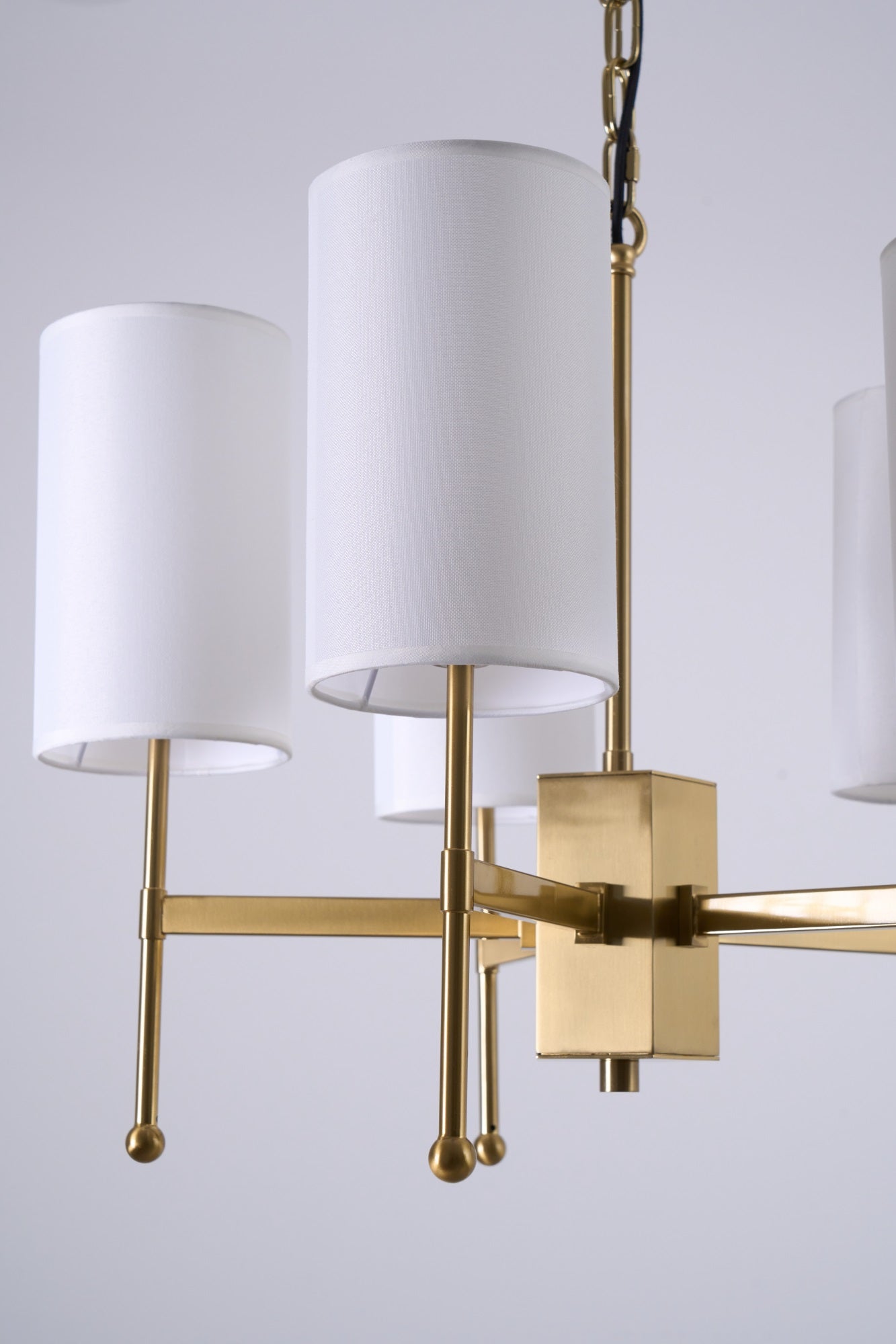 Ulcarisra Traditional Vintage Brass Fabric Chandelier-Neutral Decor