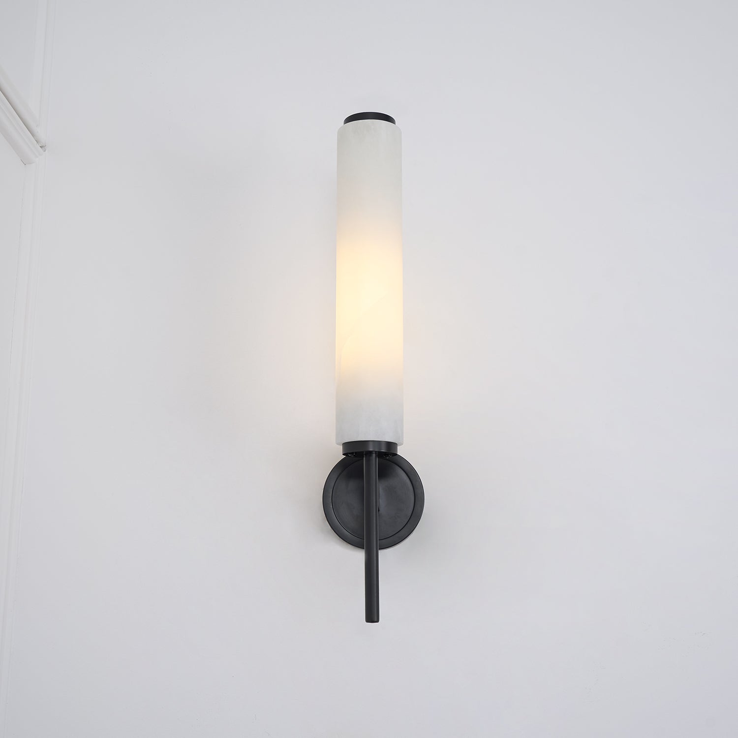 Olrinyra Cylinder Alabaster Wall Light-Neutral Decor
