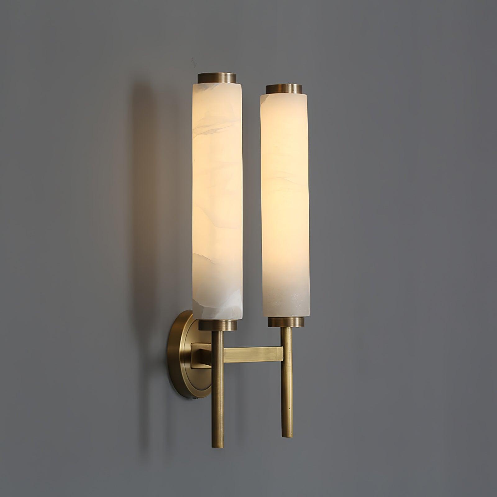 Olrinyra Cylinder Alabaster Wall Light-Neutral Decor