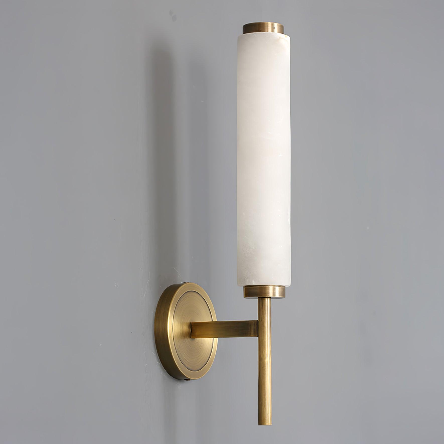 Olrinyra Cylinder Alabaster Wall Light-Neutral Decor
