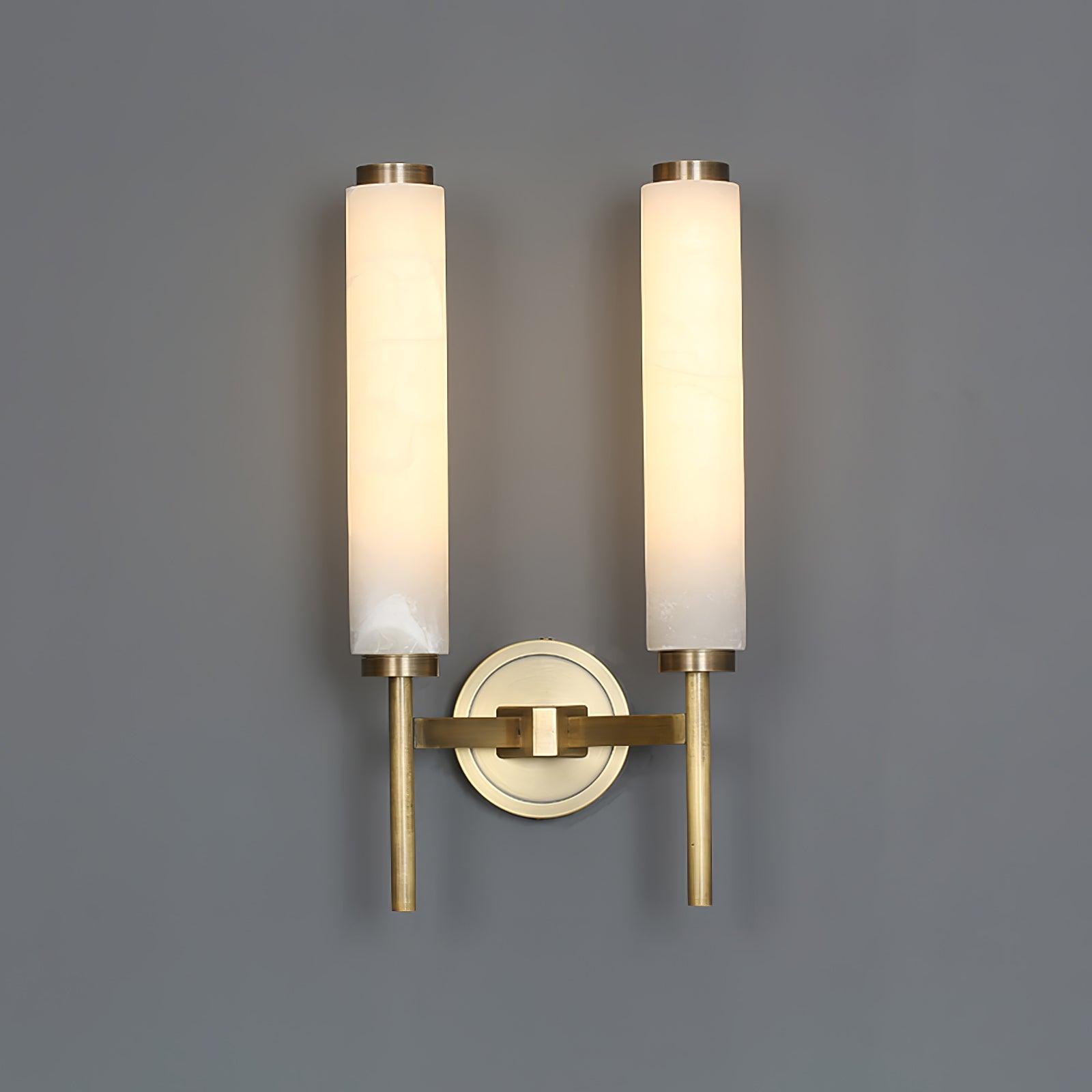 Jern Art Deco Alabaster Wall Lamp