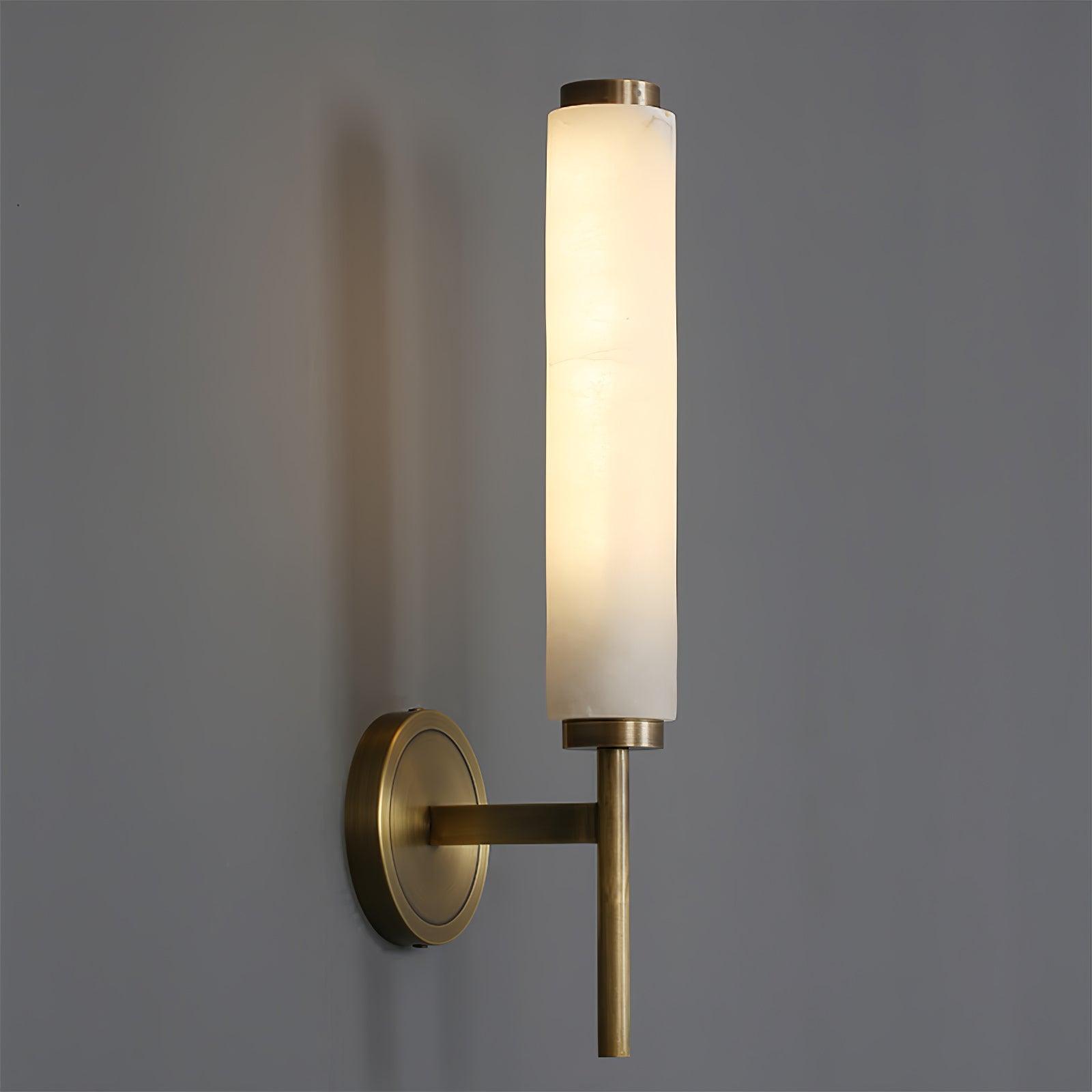 Olrinyra Cylinder Alabaster Wall Light-Neutral Decor