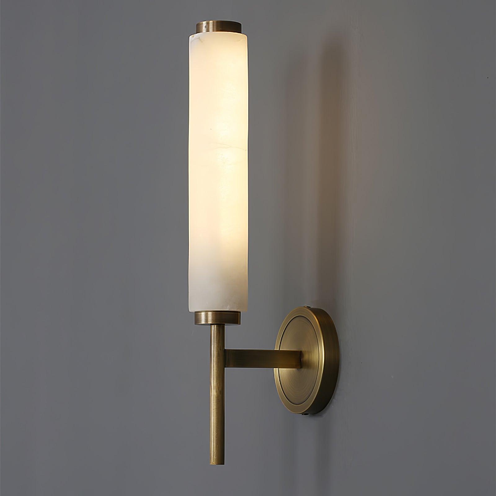 Olrinyra Cylinder Alabaster Wall Light-Neutral Decor