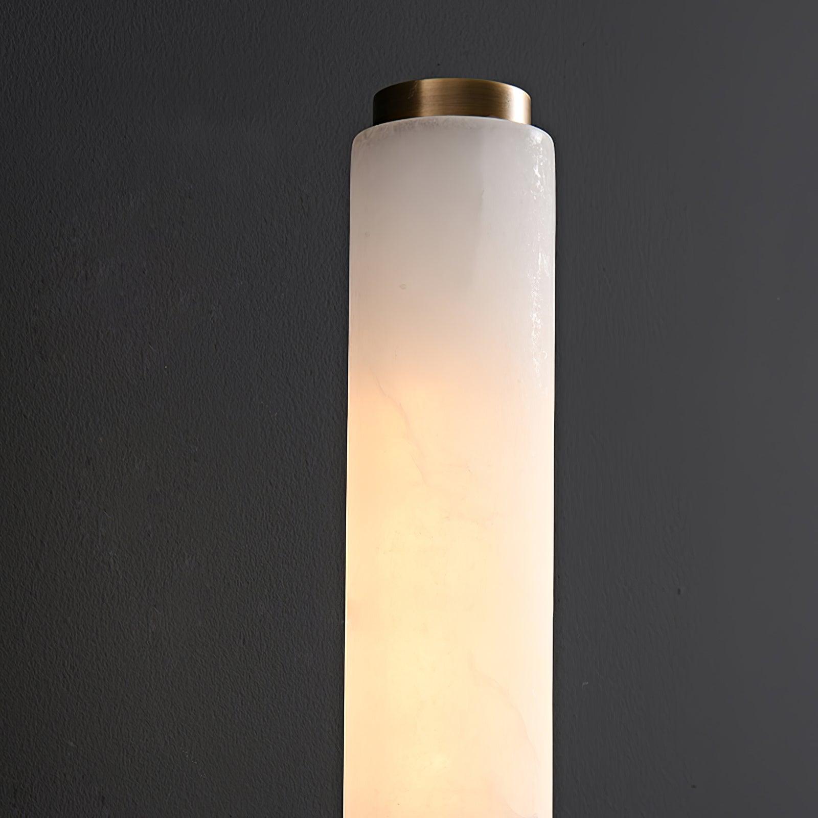Olrinyra Cylinder Alabaster Wall Light-Neutral Decor