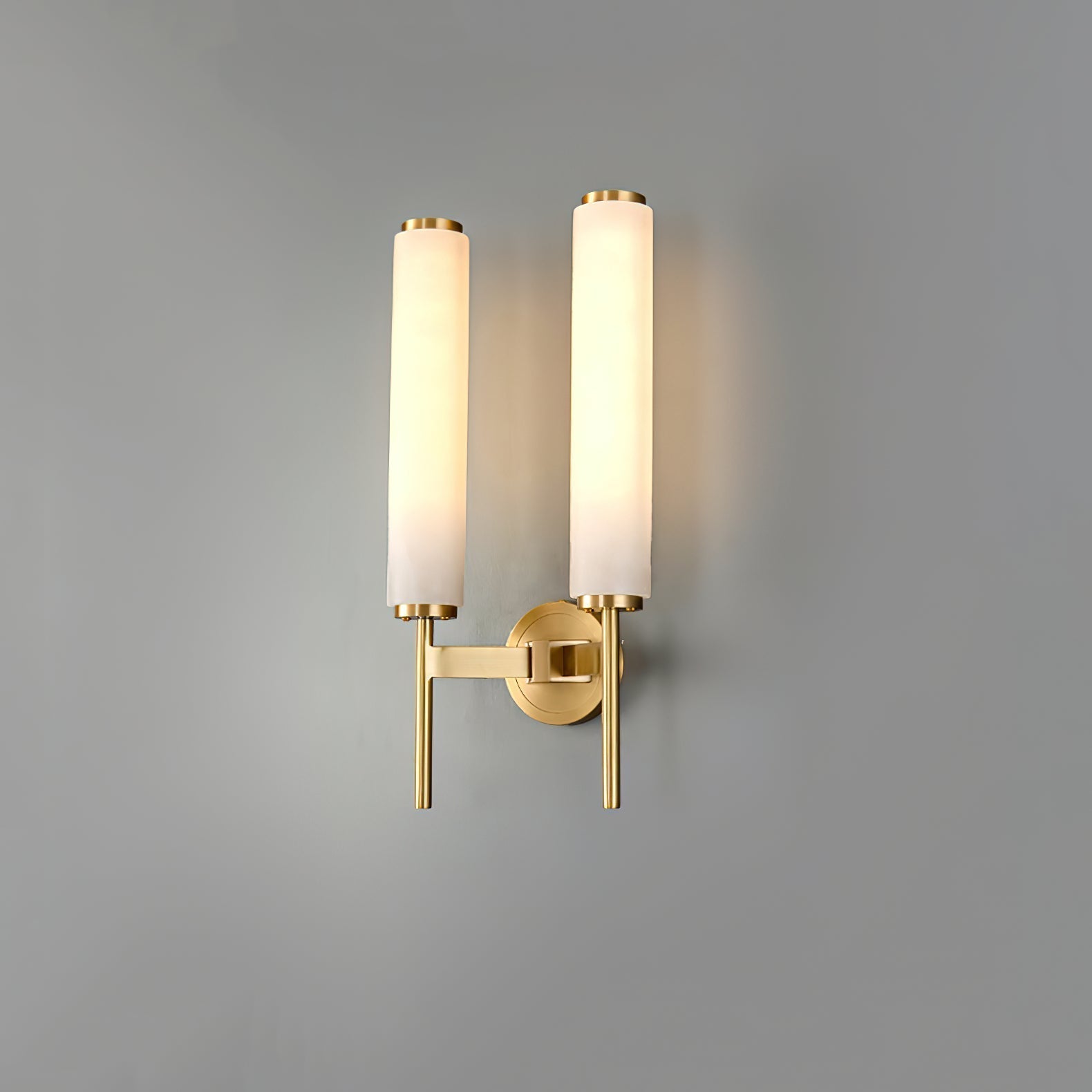 Jern Art Deco Alabaster Wall Lamp