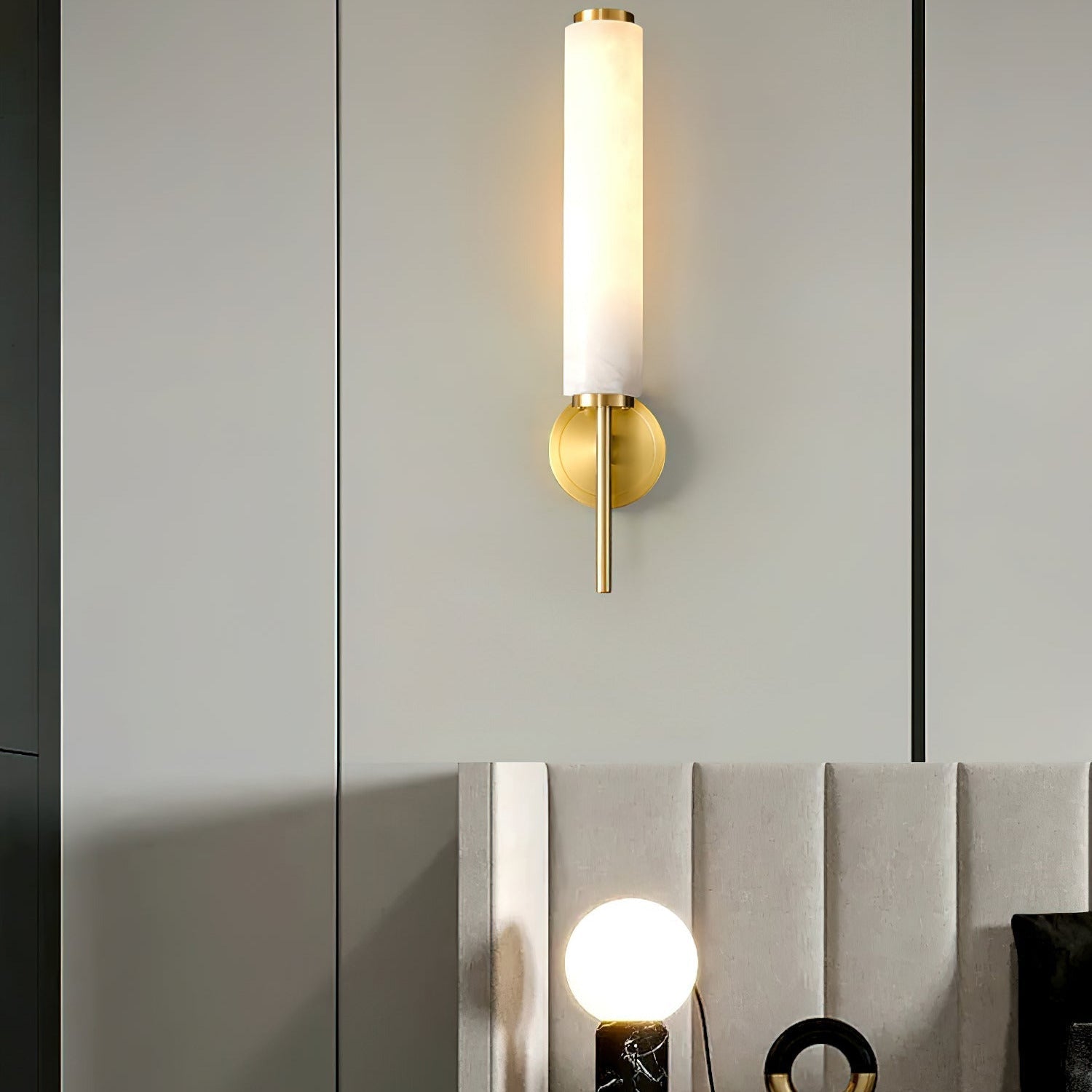 Kristy Art Deco  Alabaster  Wall Lamp