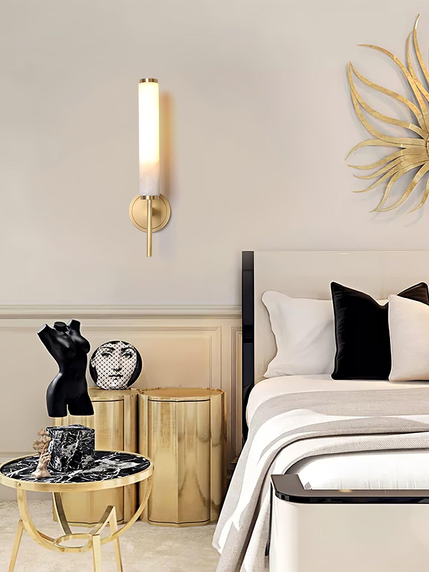 Olrinyra Cylinder Alabaster Wall Light-Neutral Decor