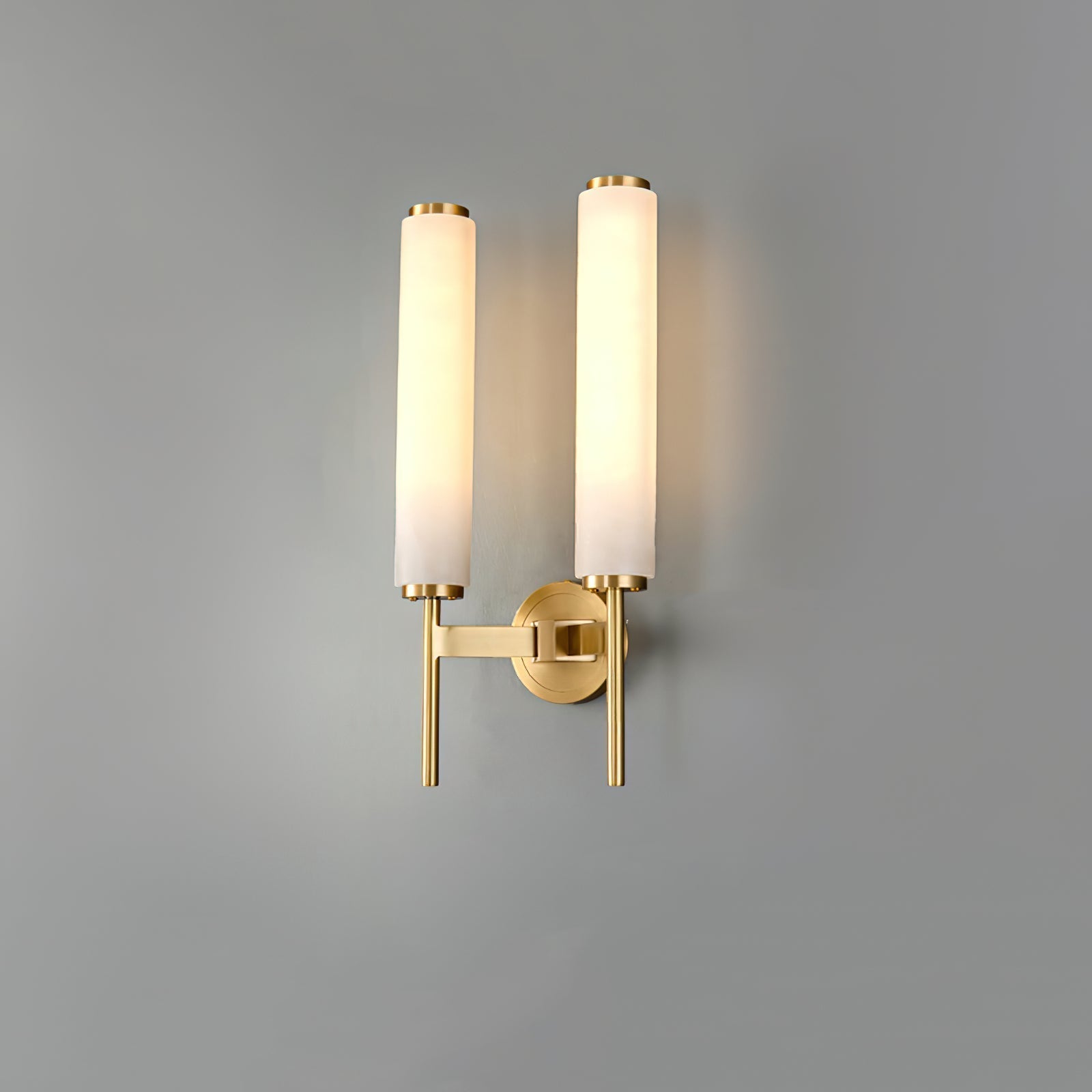 Jern Art Deco Alabaster Wall Lamp