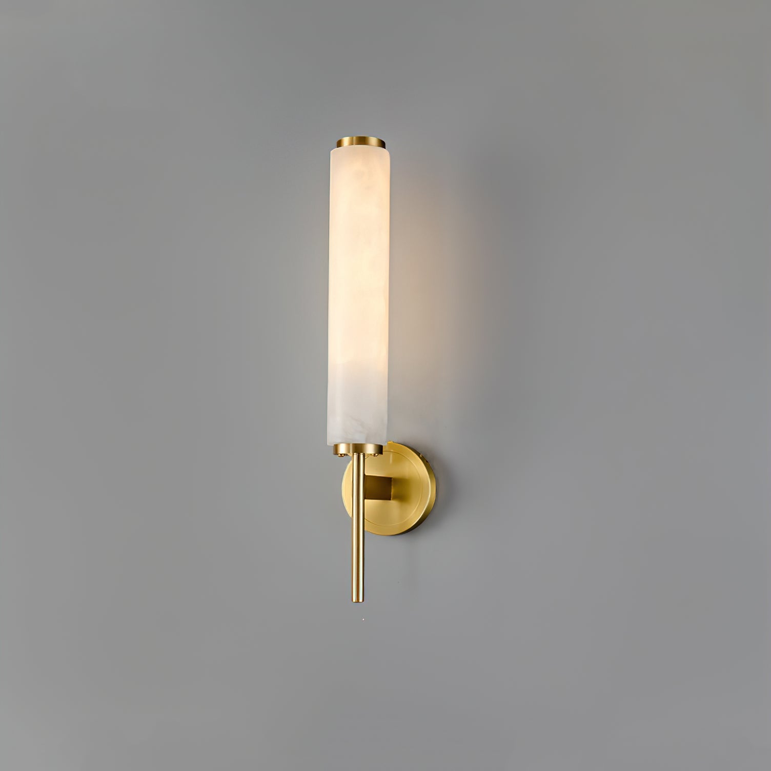 Olrinyra Cylinder Alabaster Wall Light-Neutral Decor