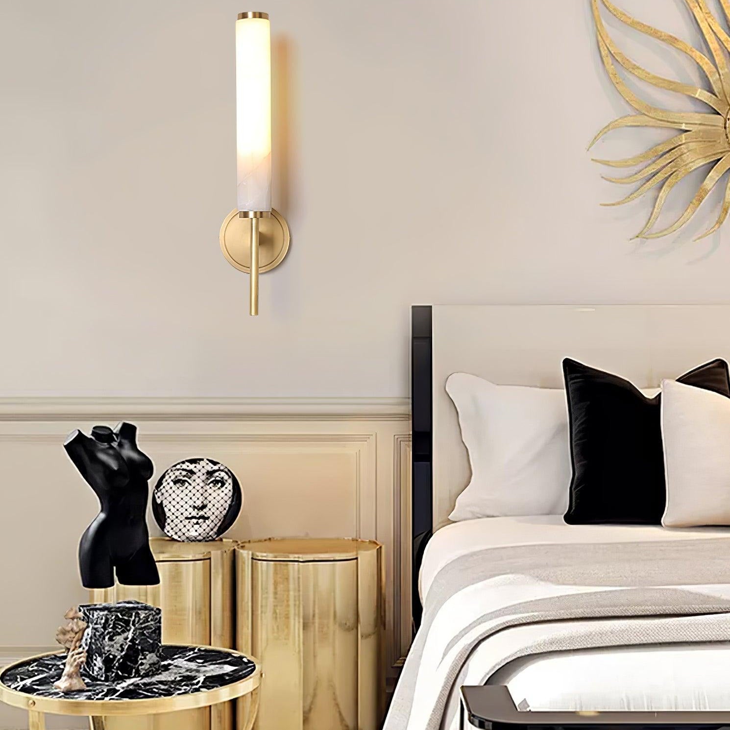 Kristy Art Deco  Alabaster  Wall Lamp