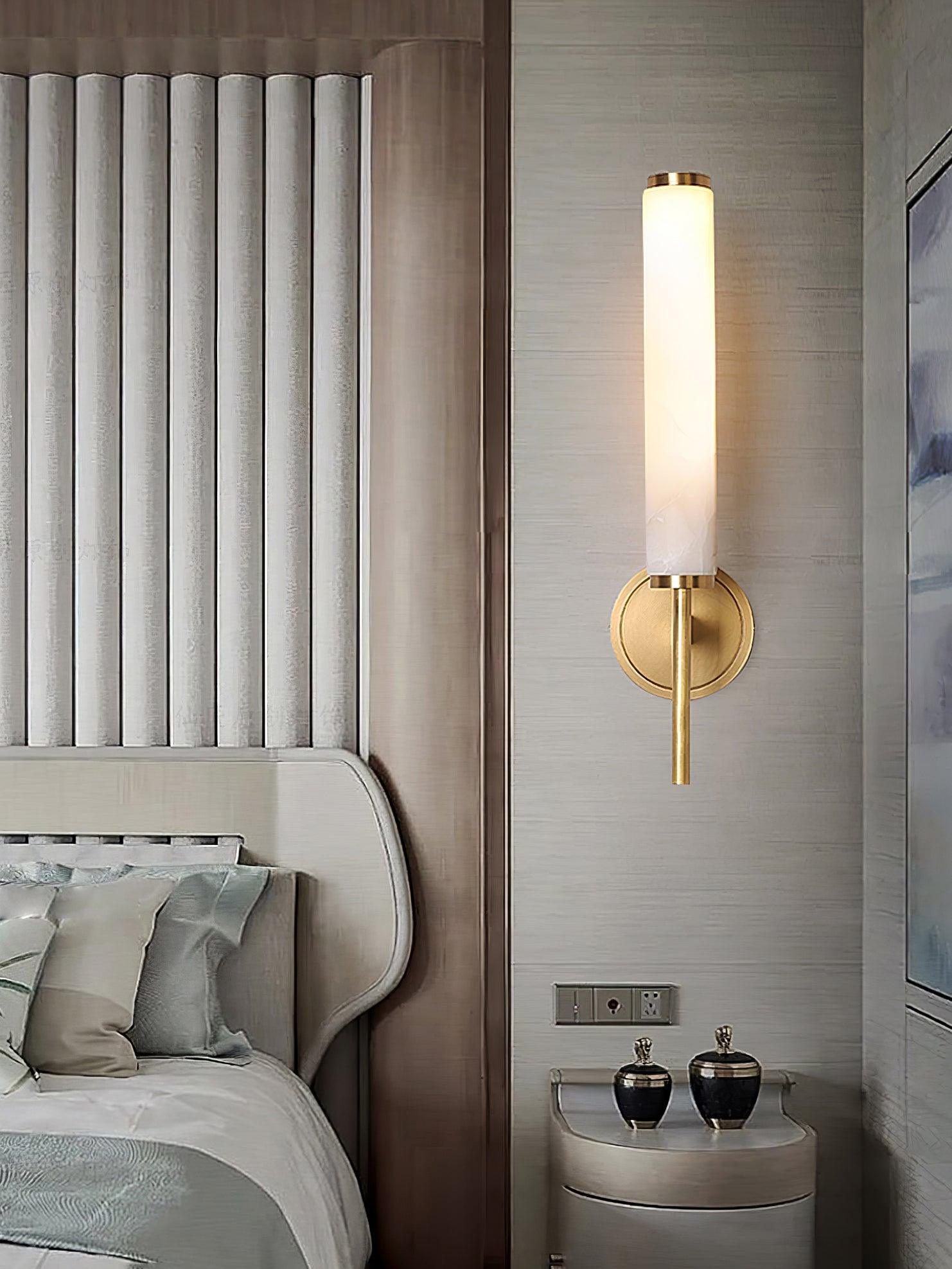Olrinyra Cylinder Alabaster Wall Light-Neutral Decor