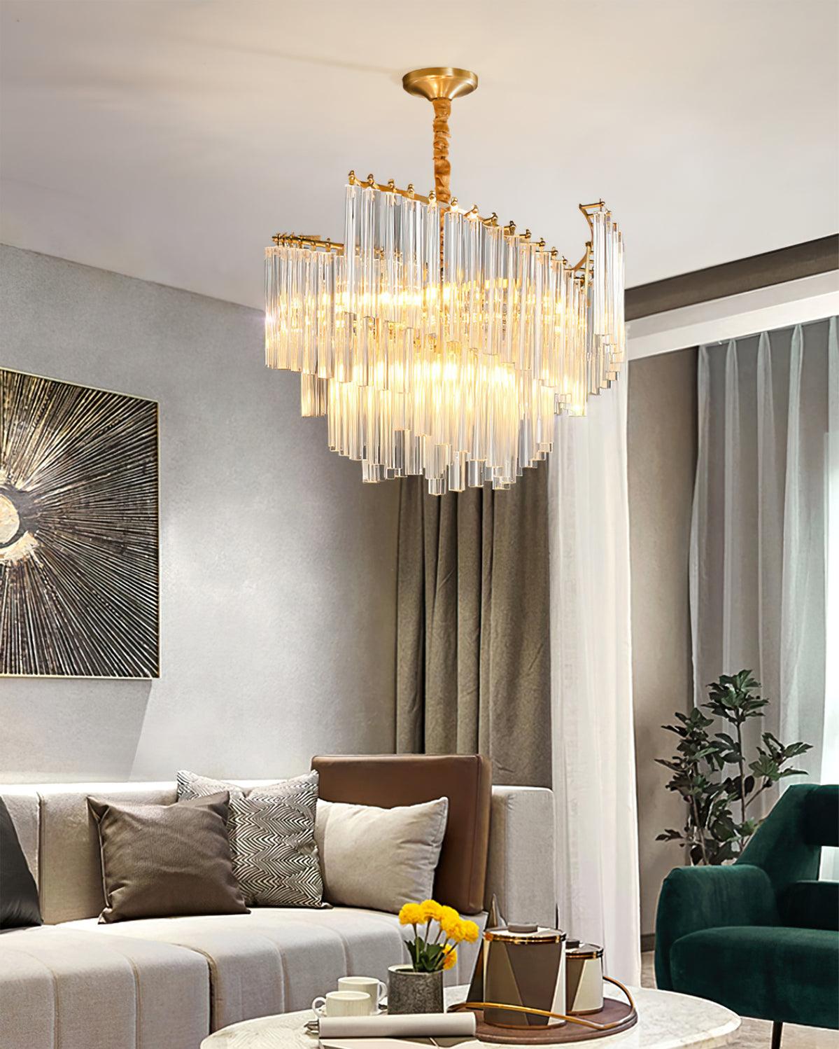Ala Postmodern Luxury Brinicle Crystal Chandelier-Neutral Decor