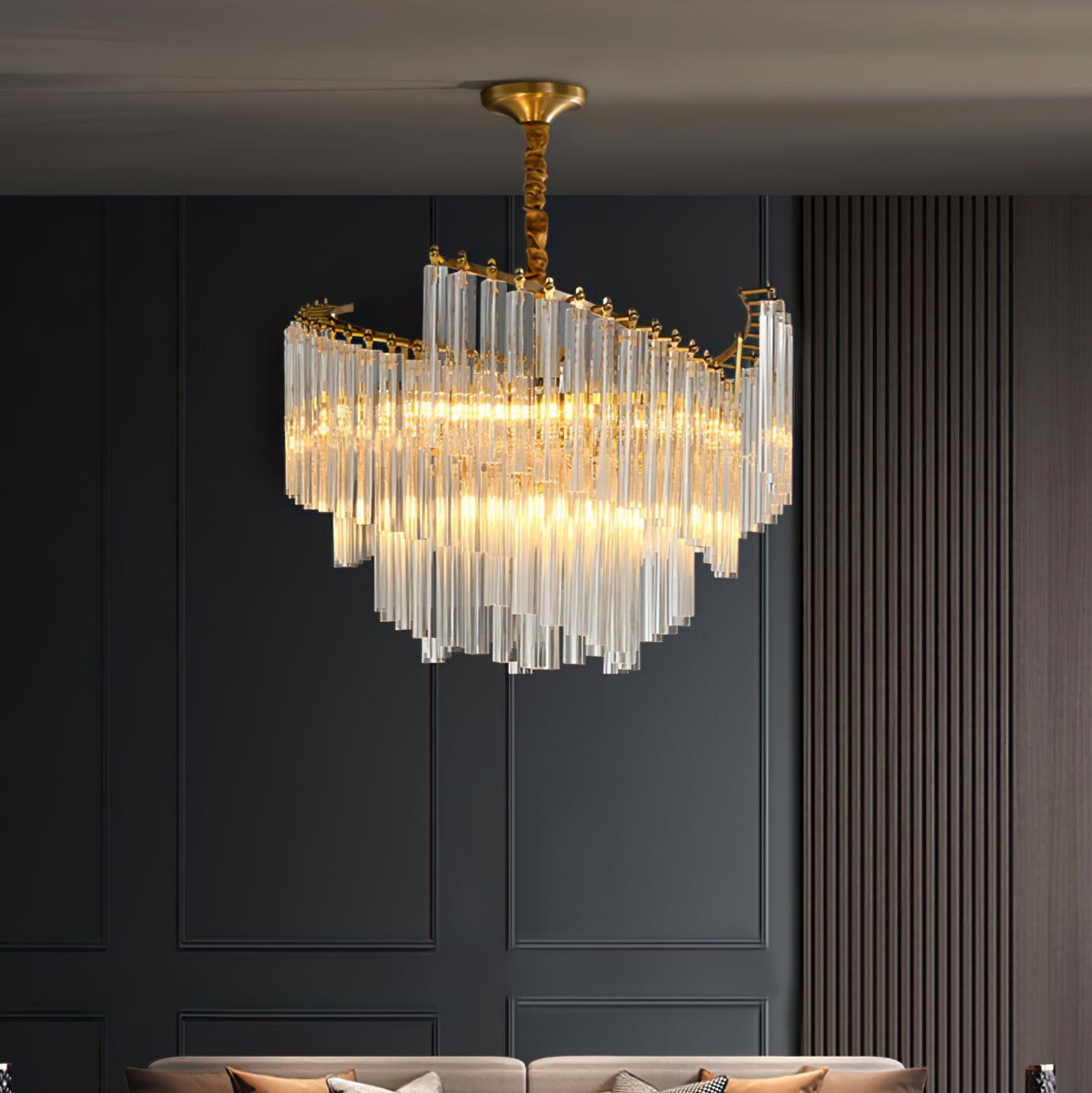 Ala Postmodern Luxury Brinicle Crystal Chandelier-Neutral Decor