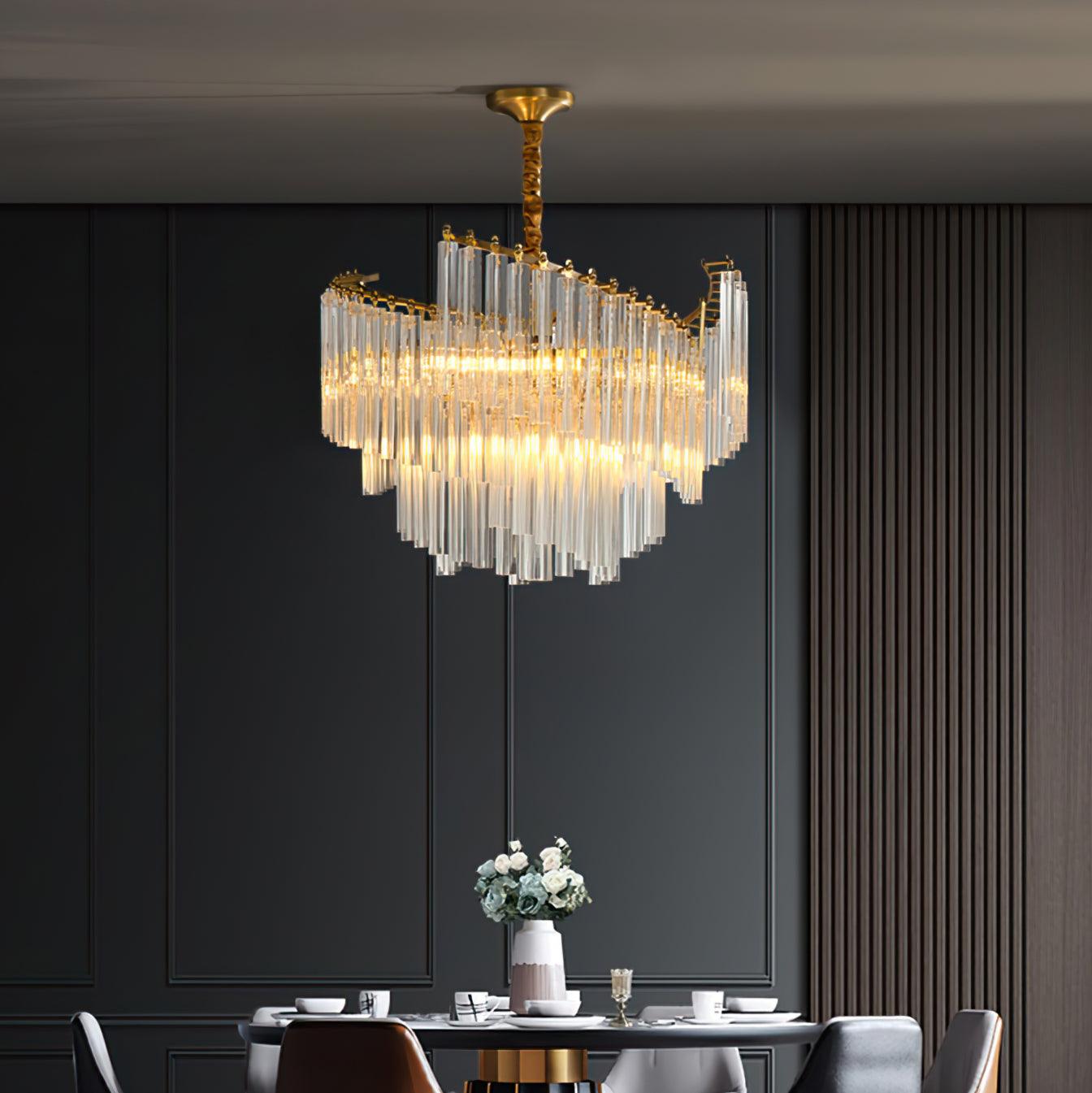 Ala Postmodern Luxury Brinicle Crystal Chandelier-Neutral Decor