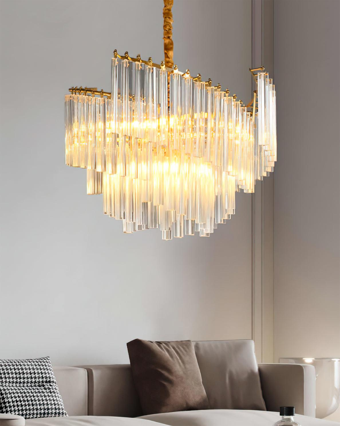 Ala Postmodern Luxury Brinicle Crystal Chandelier-Neutral Decor