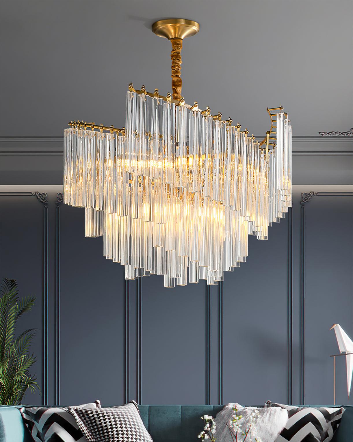 Ala Postmodern Luxury Brinicle Crystal Chandelier-Neutral Decor