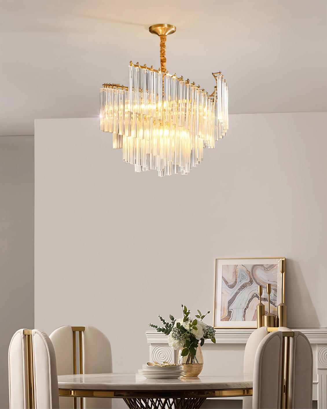 Ala Postmodern Luxury Brinicle Crystal Chandelier-Neutral Decor