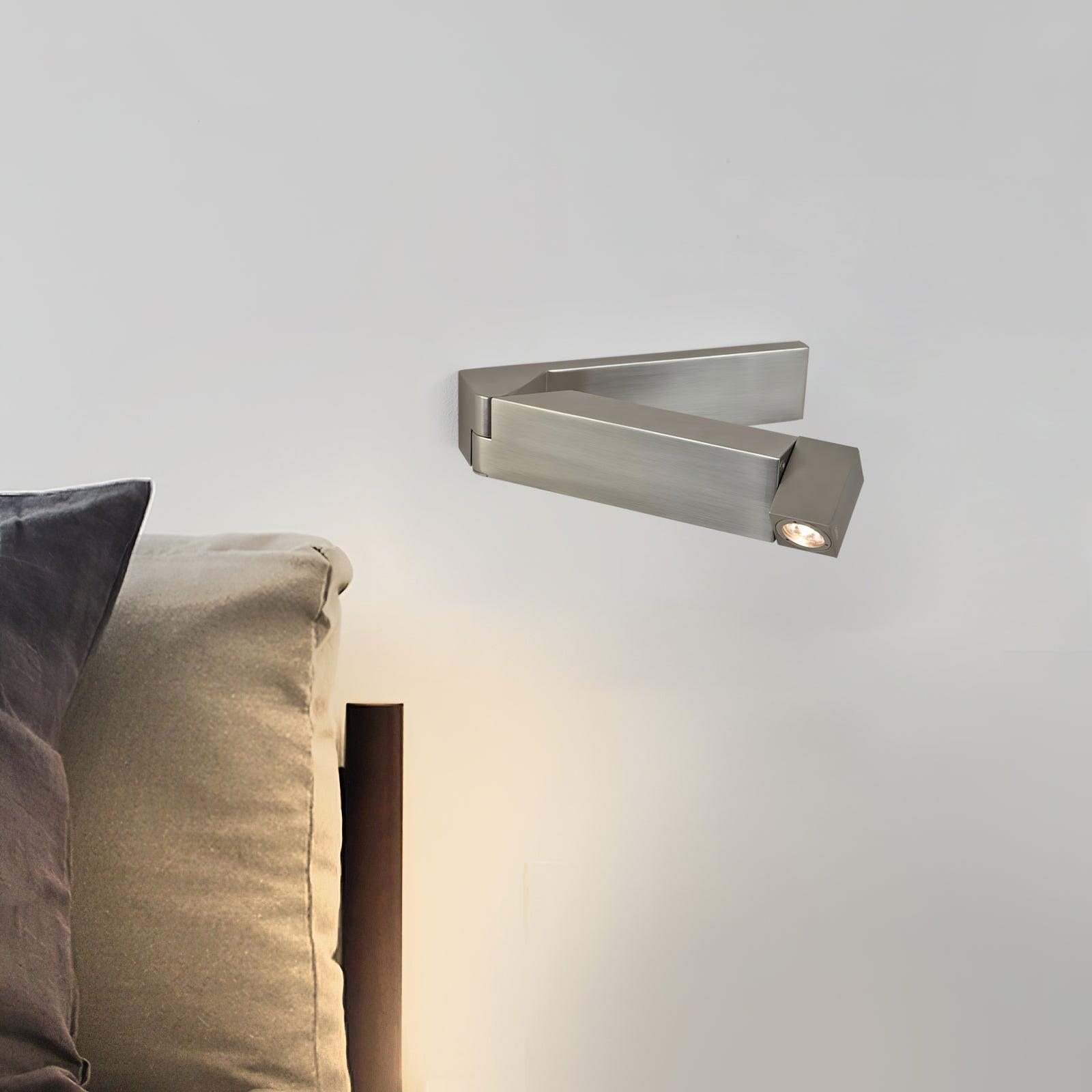 LED Wall Sconce Aluminum Alloy Body Matt Black Nickel Minimalist