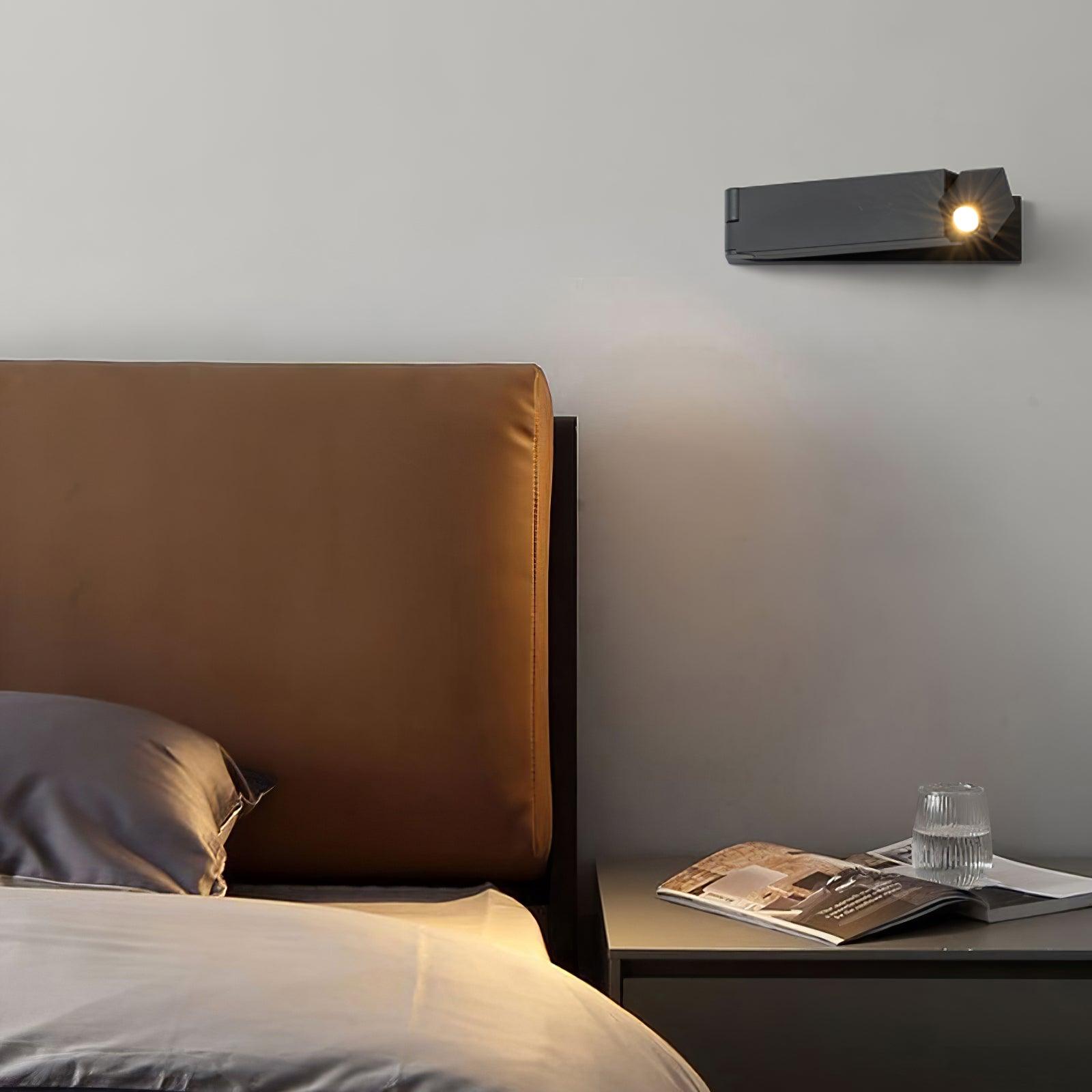 LED Wall Sconce Aluminum Alloy Body Matt Black Nickel Minimalist