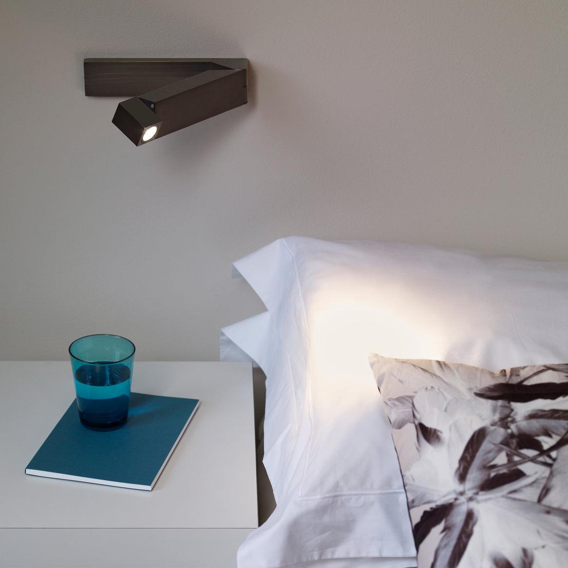LED Wall Sconce Aluminum Alloy Body Matt Black Nickel Minimalist