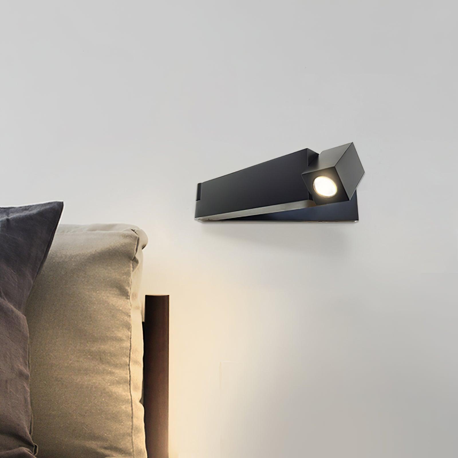 LED Wall Sconce Aluminum Alloy Body Matt Black Nickel Minimalist