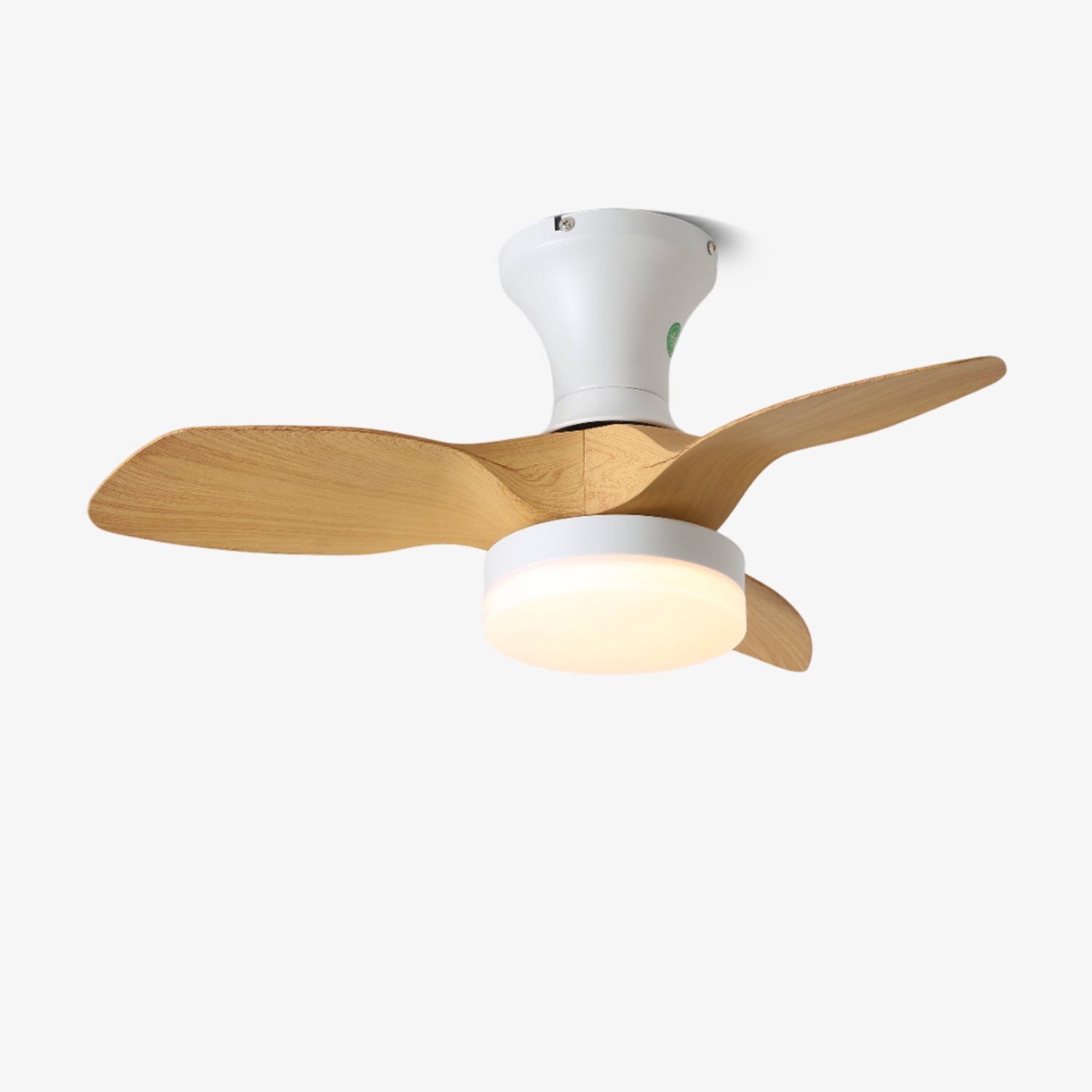 Nora Minimalist White Wood Ceiling Fan Light-Neutral Decor