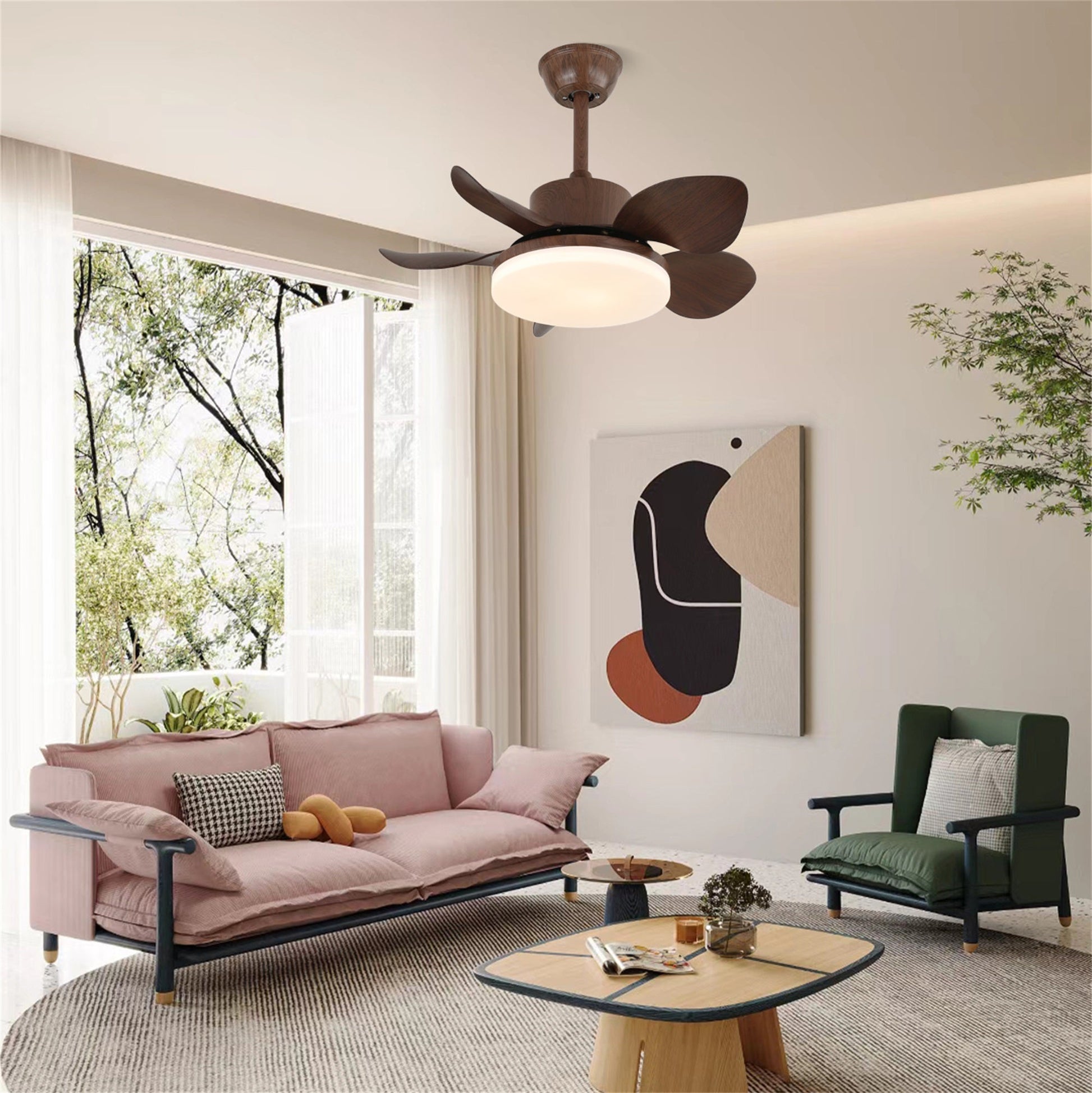 Alenya Wood Ceiling Fan Light-Neutral Decor