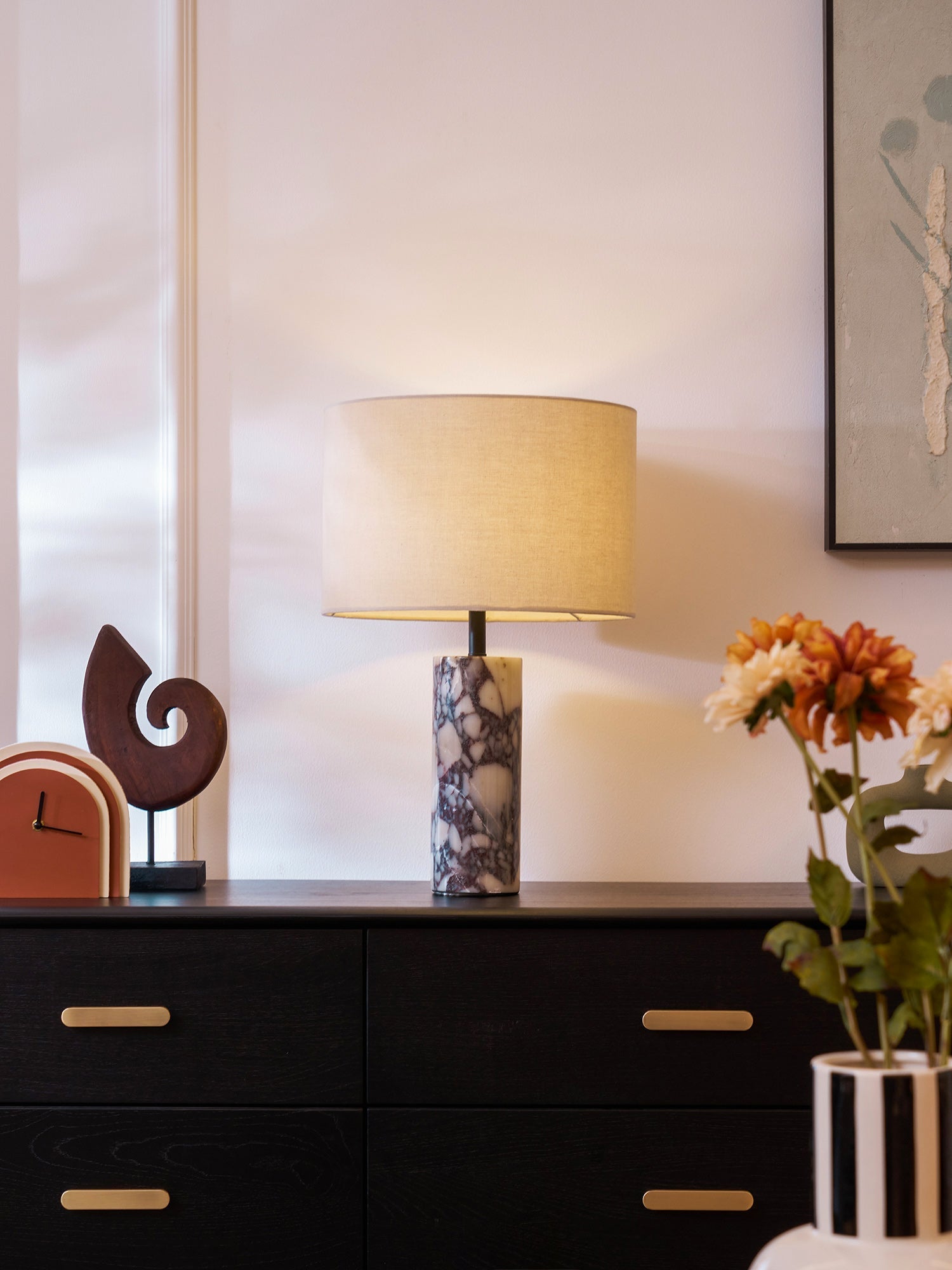 Vivo Elegant Marble Table Lamp-Neutral Decor