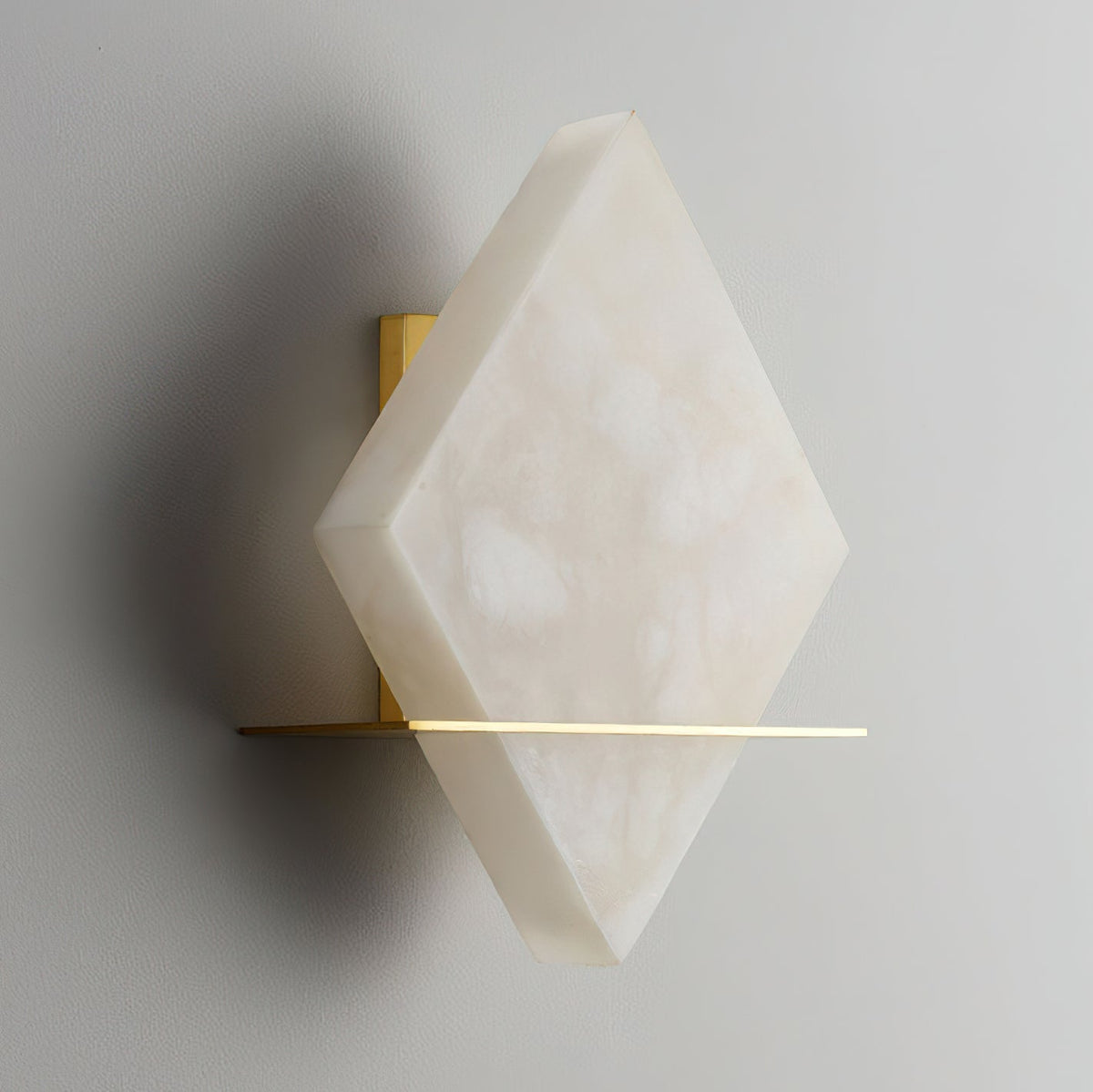 Close-up view of the natural veining on the Brockton alabaster shade.