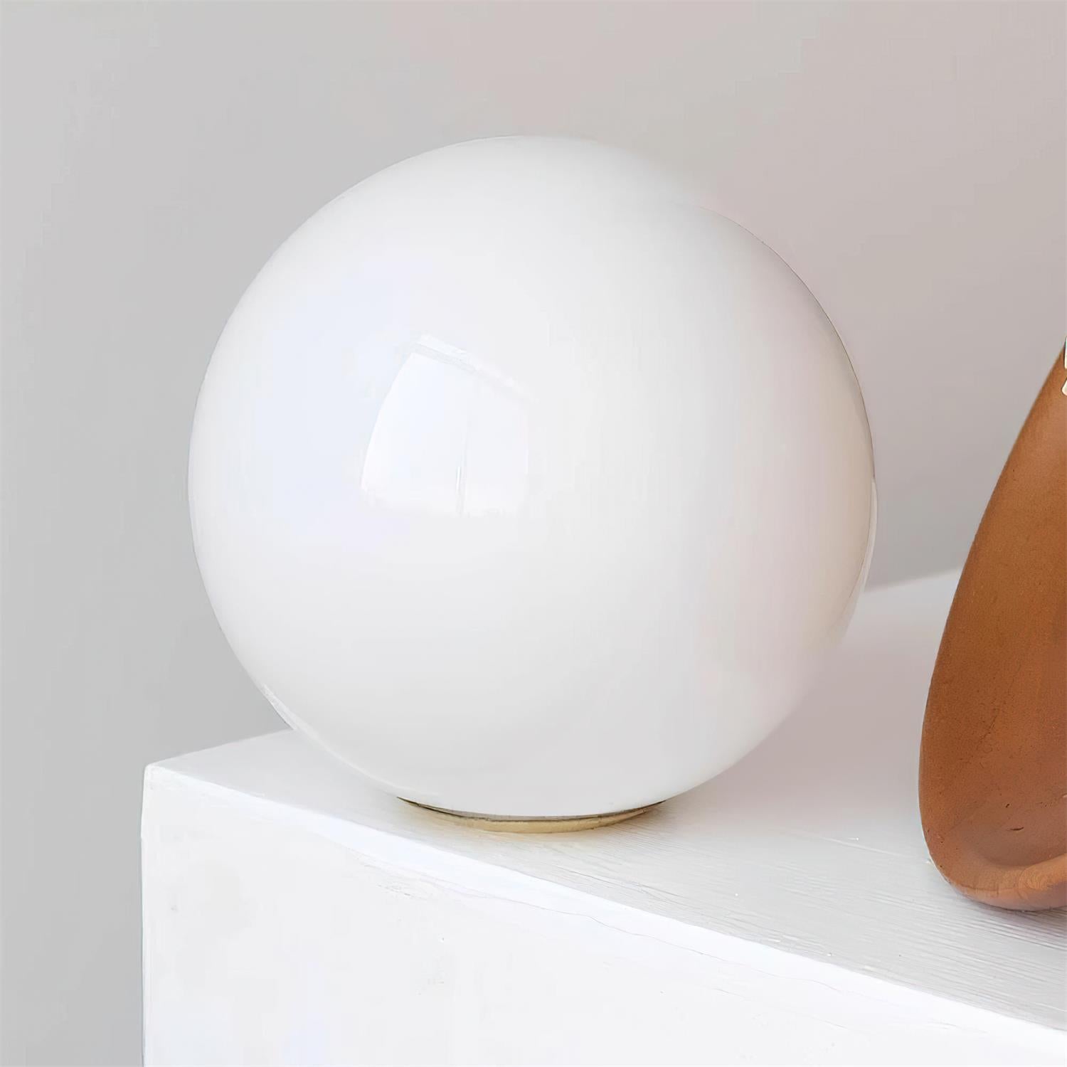 Brody Ceiling Light Globe Opal Glass Brass Walnut-Neutral Decor