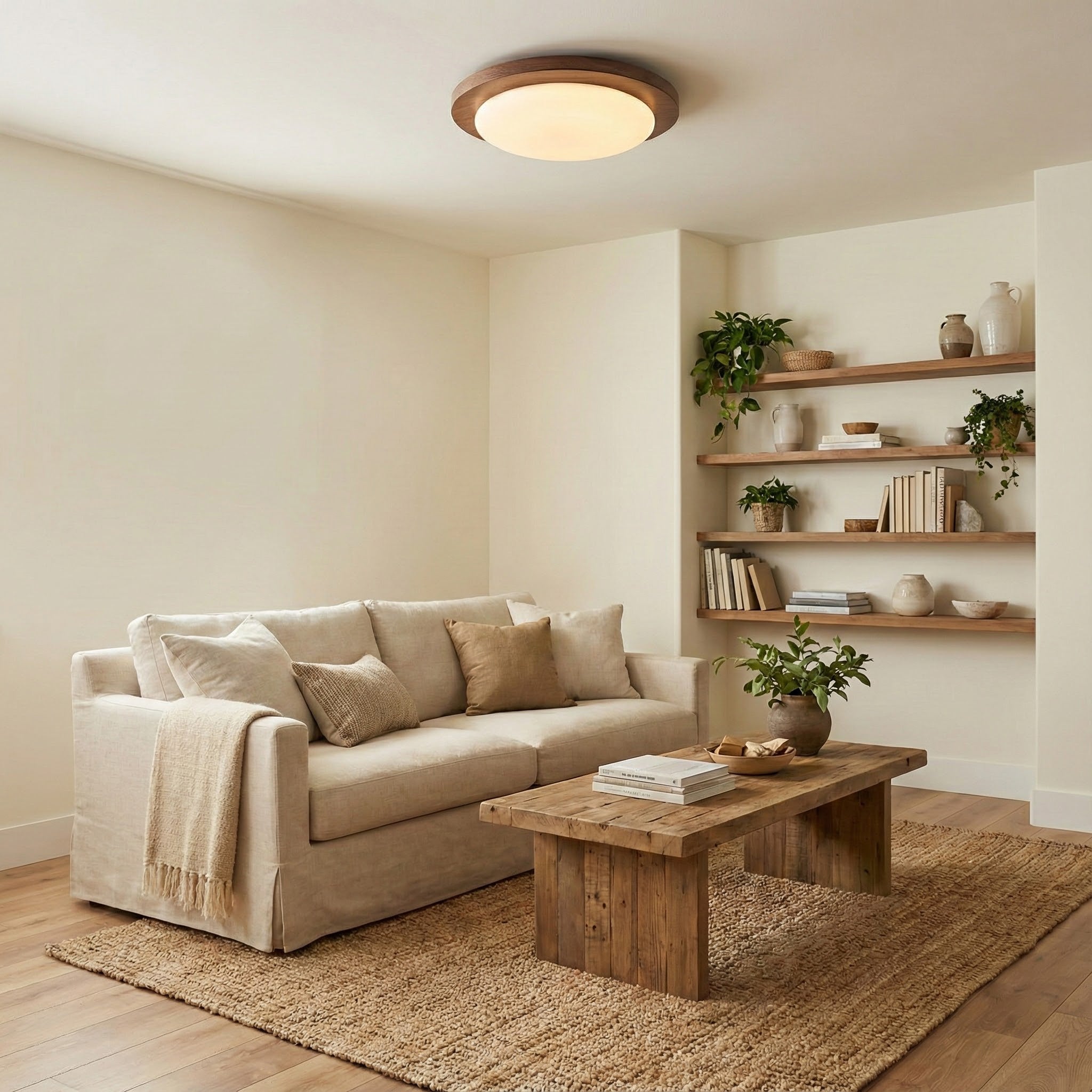 Angled view of the Bromo Ceiling Light.