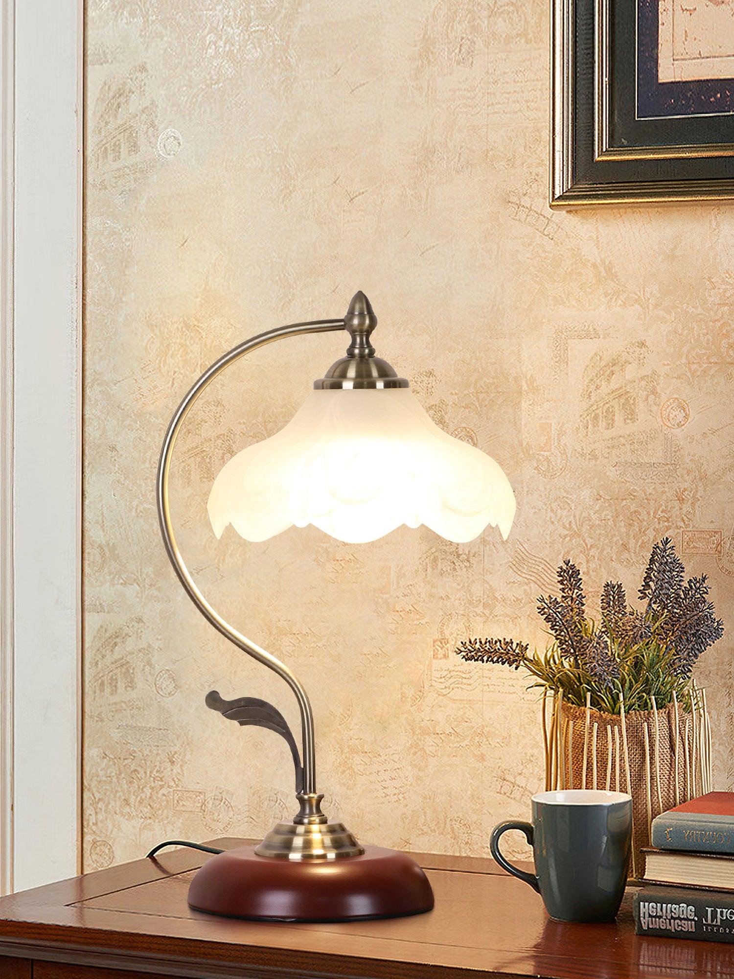 Flora Retro Flower Table Lamp-Neutral Decor